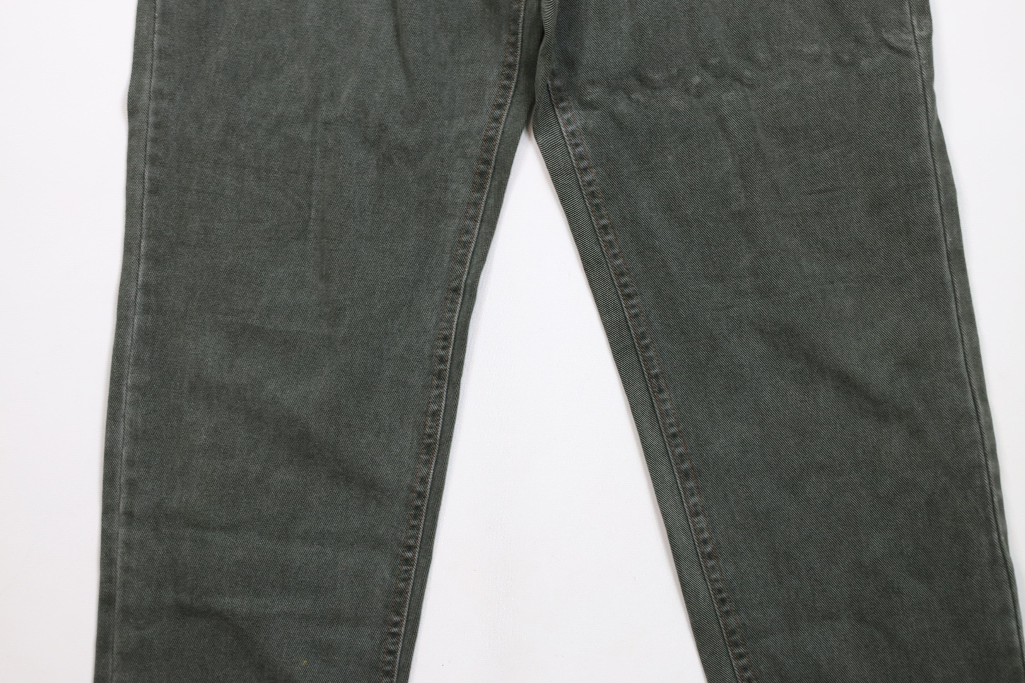 Lee × Vintage Vintage 90s Lee Hand Painted Smiley Face Jeans Green USA Size 36" / US 14 / IT 50 - 3 Thumbnail