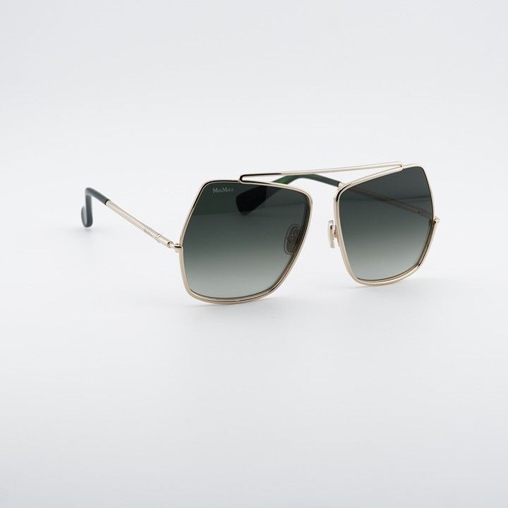 Max Mara Max Mara MM0102 32P Sunglasses Gold Butterfly Frame, Green Size ONE SIZE - 4 Thumbnail