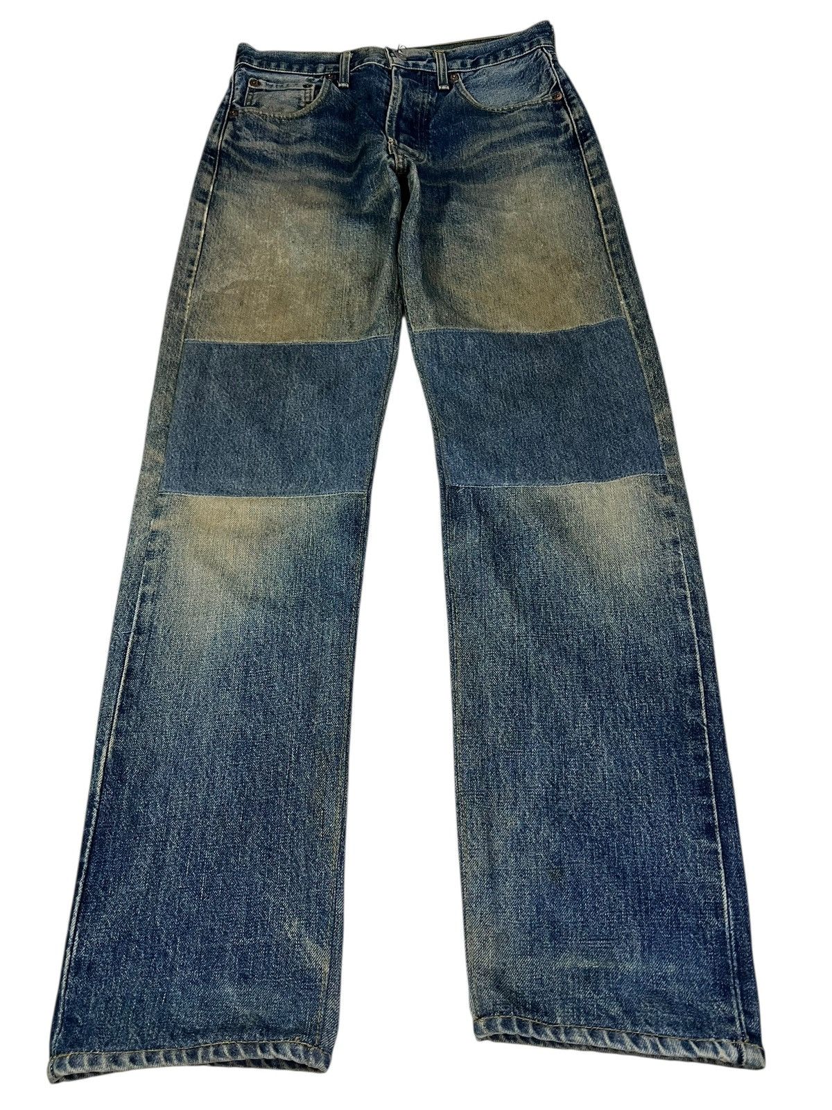 Levi's Vintage Levis 702 Big E Repaired Selvedge Backle Back Jean Size US 29 - 1 Thumbnail