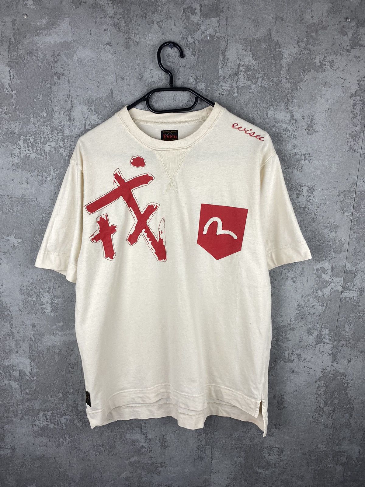 Evisu Evisu Japan vintage beige T-shirt big logo Size US M / EU 48-50 / 2 - 1 Thumbnail