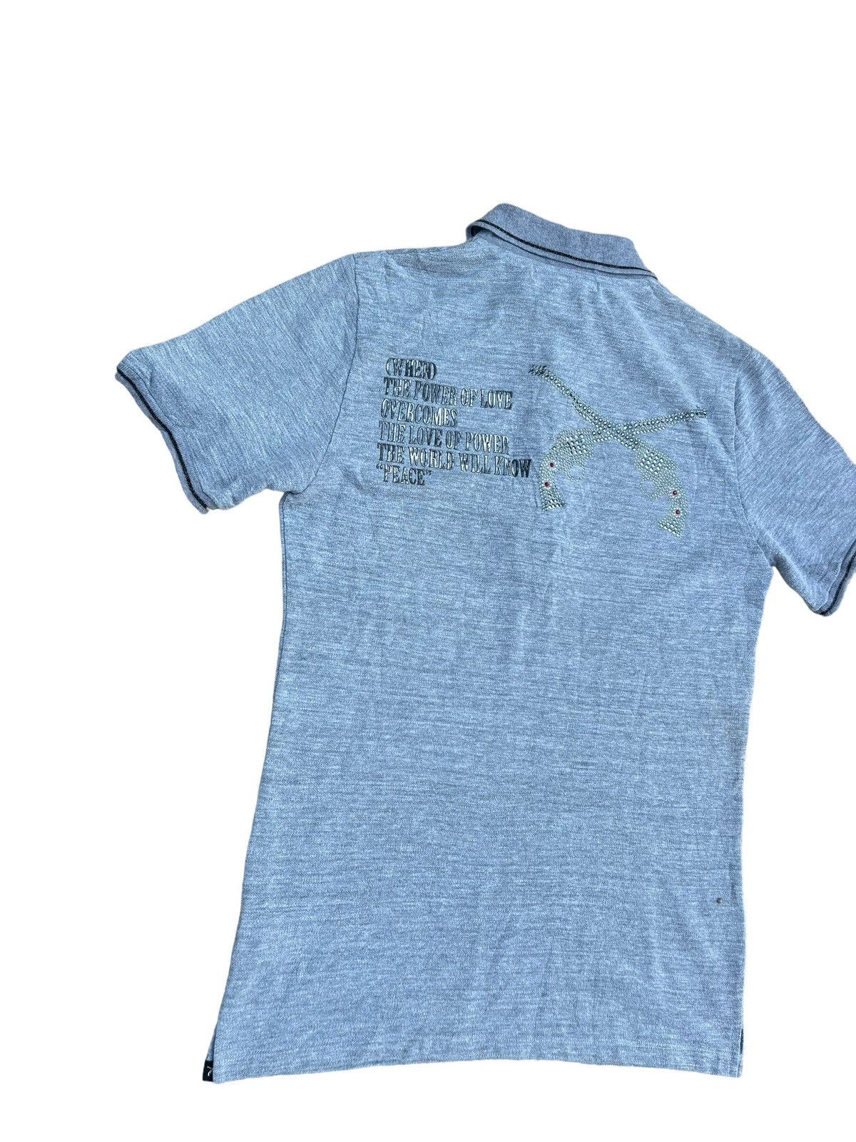 Mastermind Japan Roarguns Japan Beaded Cross Guns Poem Slim Polo Shirt Size US M / EU 48-50 / 2 - 20 Thumbnail