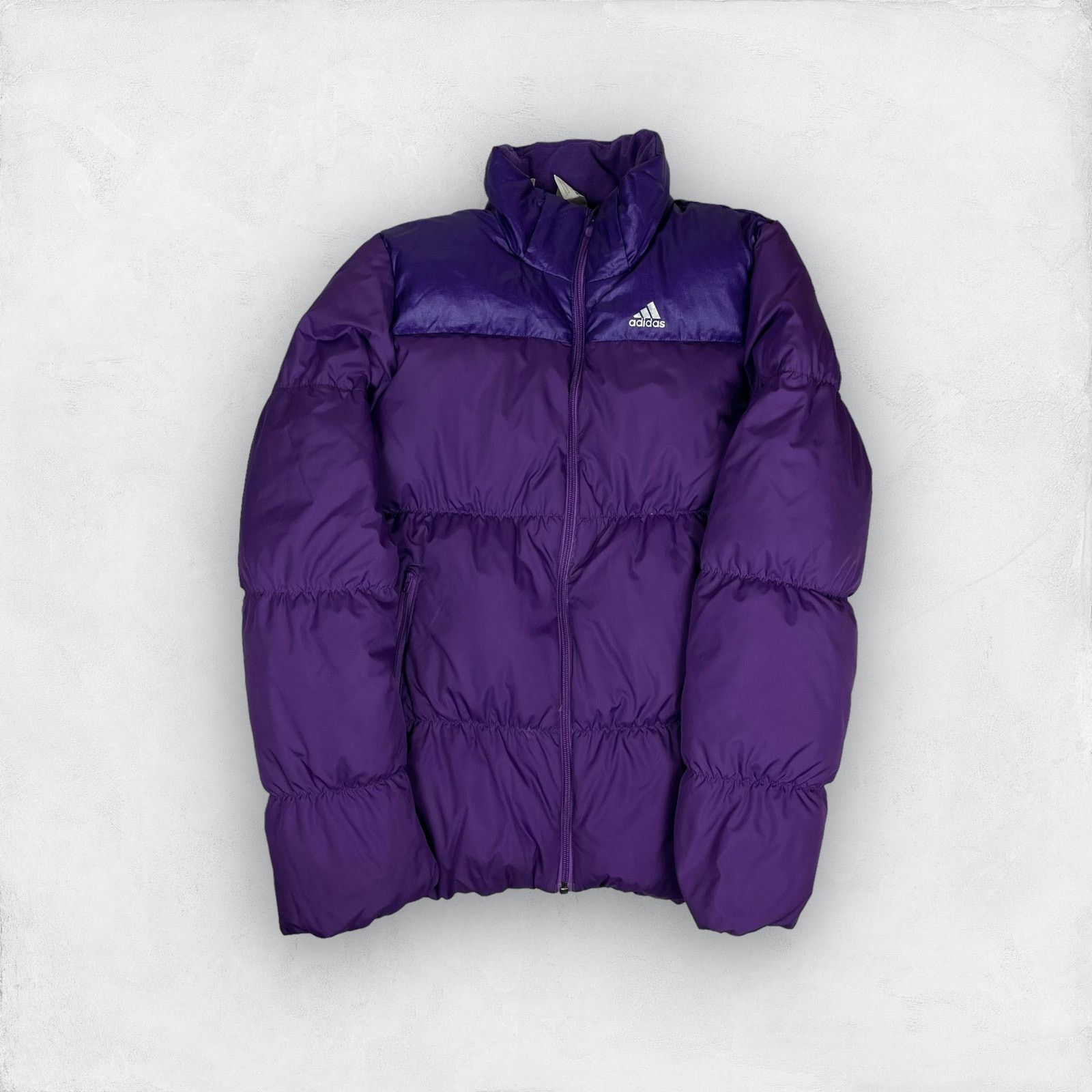 Adidas × Vintage Adidas Purple Long Sleeve Full Zip Puffer Jacket Medium Size M / US 6-8 / IT 42-44 - 1 Thumbnail