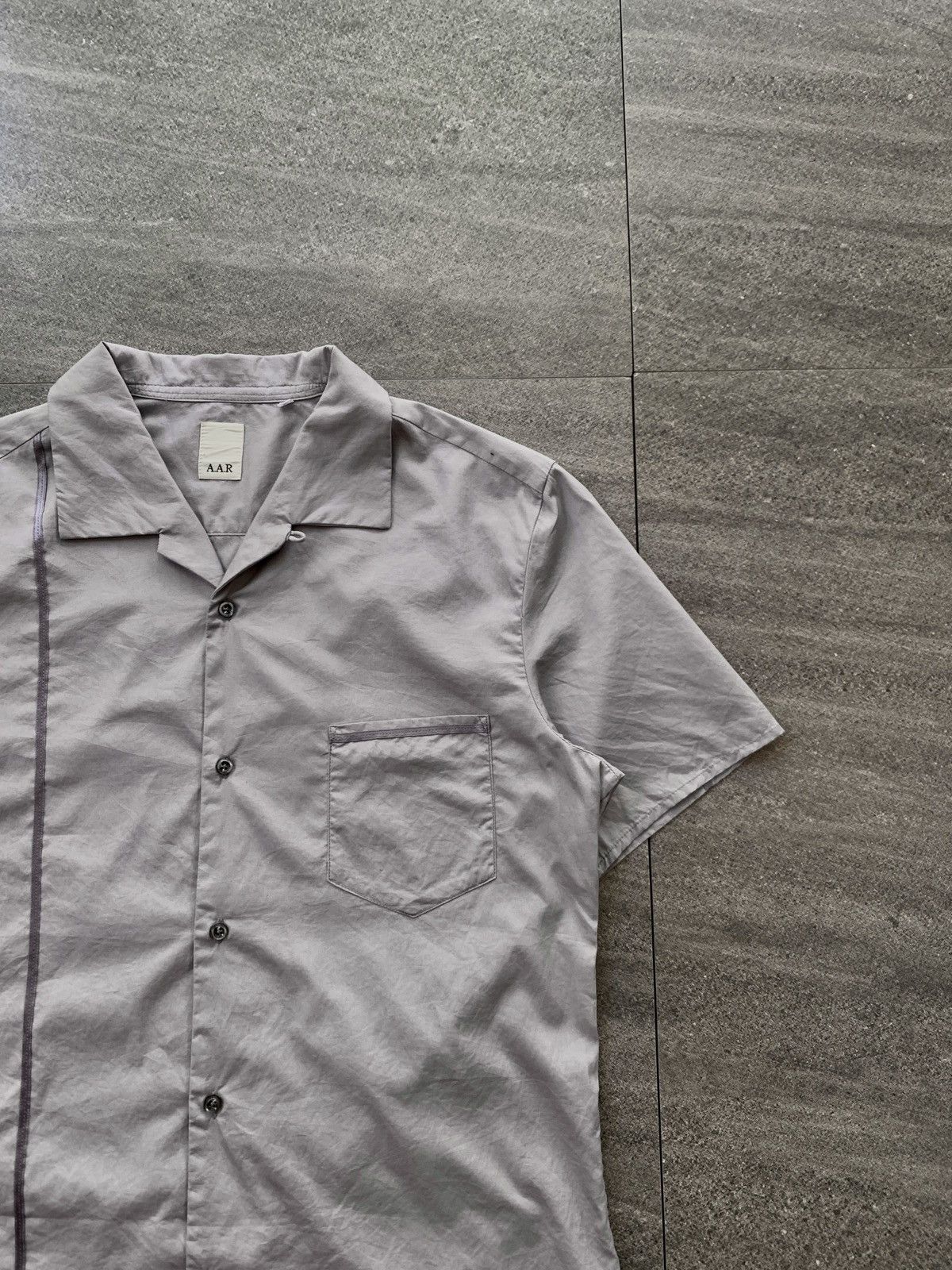 Yohji Yamamoto FREE TAX! AAR Ribbon Paneled Open Collar Shirt Size US M / EU 48-50 / 2 - 3 Thumbnail