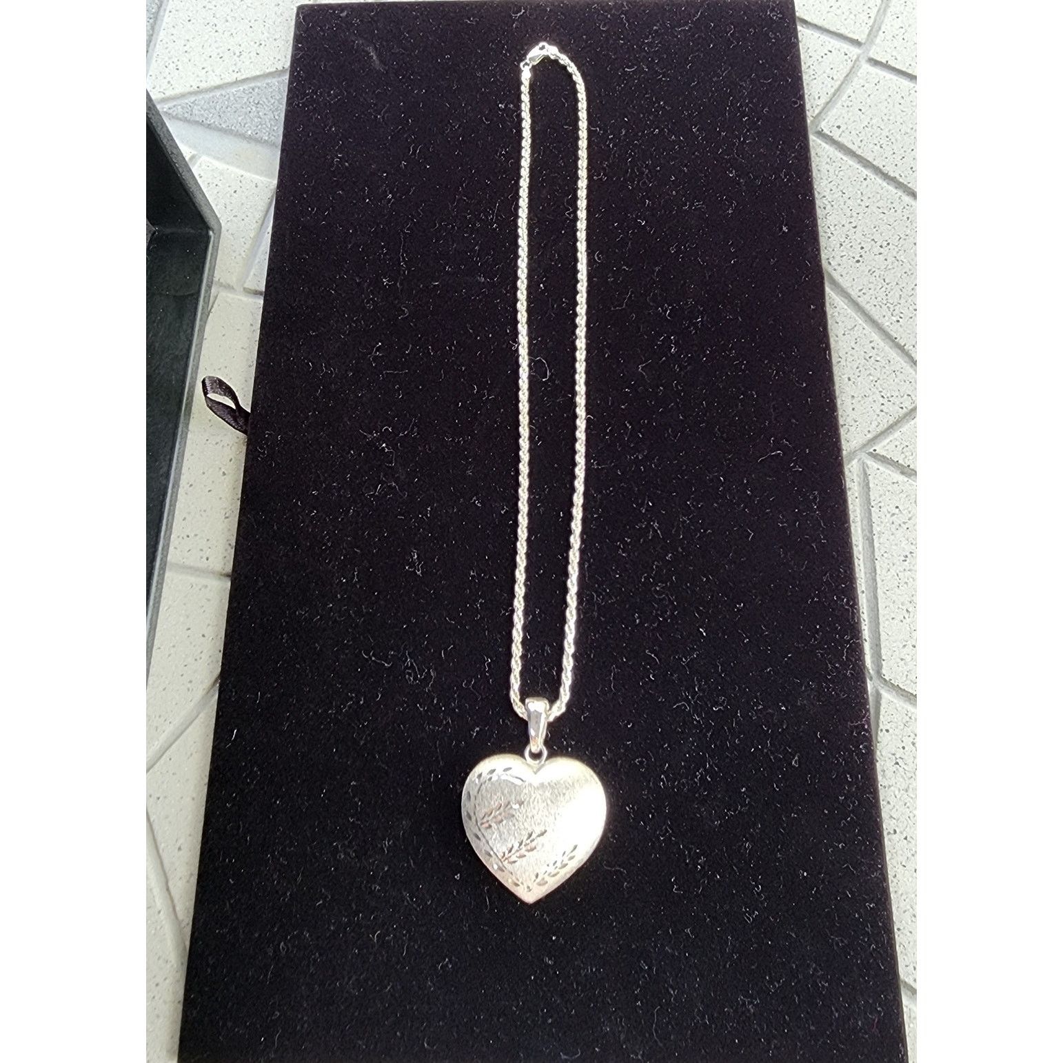 Sterling Silver ITAOR Italy Sterling Silver Heart Diamond Cut Rope Necklace Size ONE SIZE - 4 Thumbnail