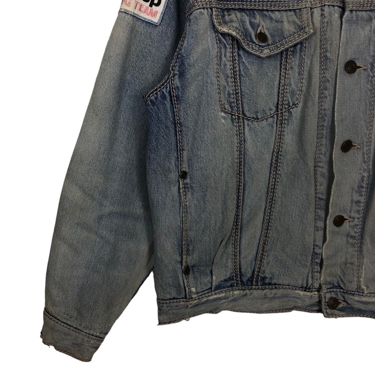 Japanese Brand 🔥Vintage Trucker Denim Jacket Racing Pirelli Italy Big Logo Size US M / EU 48-50 / 2 - 3 Thumbnail