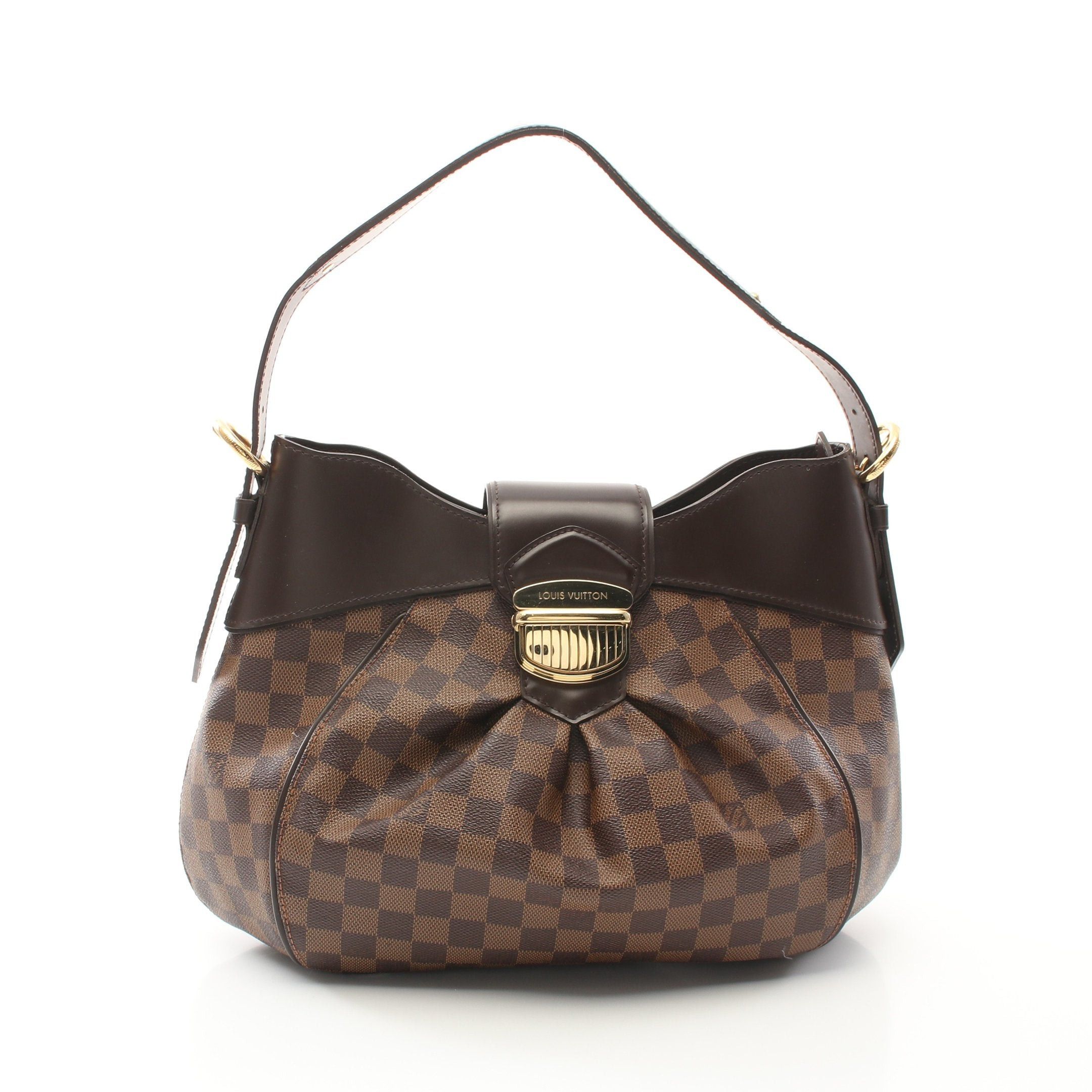 Louis Vuitton Louis Vuitton Sistina Mm Damier Ebene One Shoulder Bag Leather Brown Size ONE SIZE - 1 Thumbnail