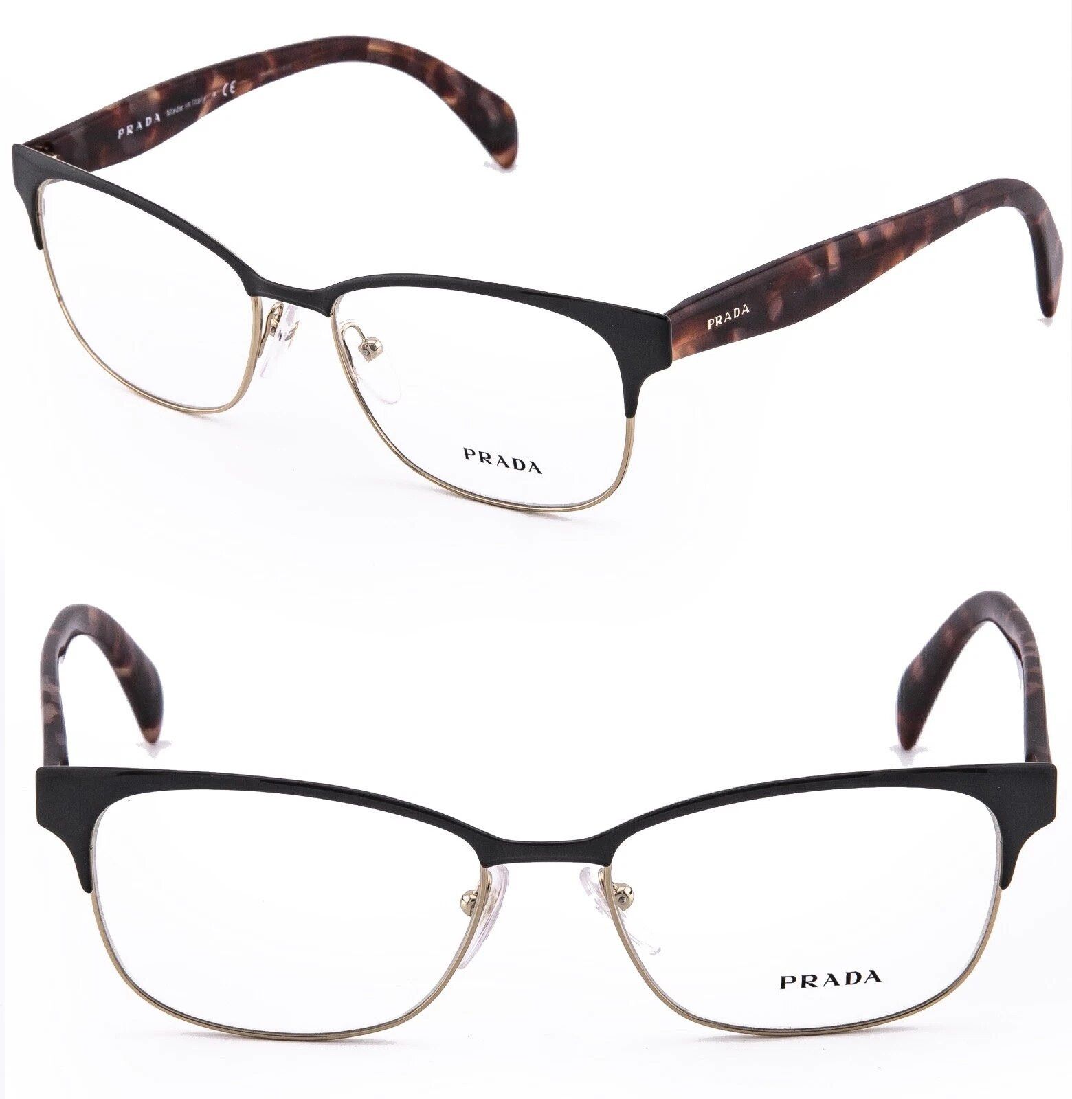 PRADA Journal 65R PR65RV Brown Eyeglasses Optical Frame