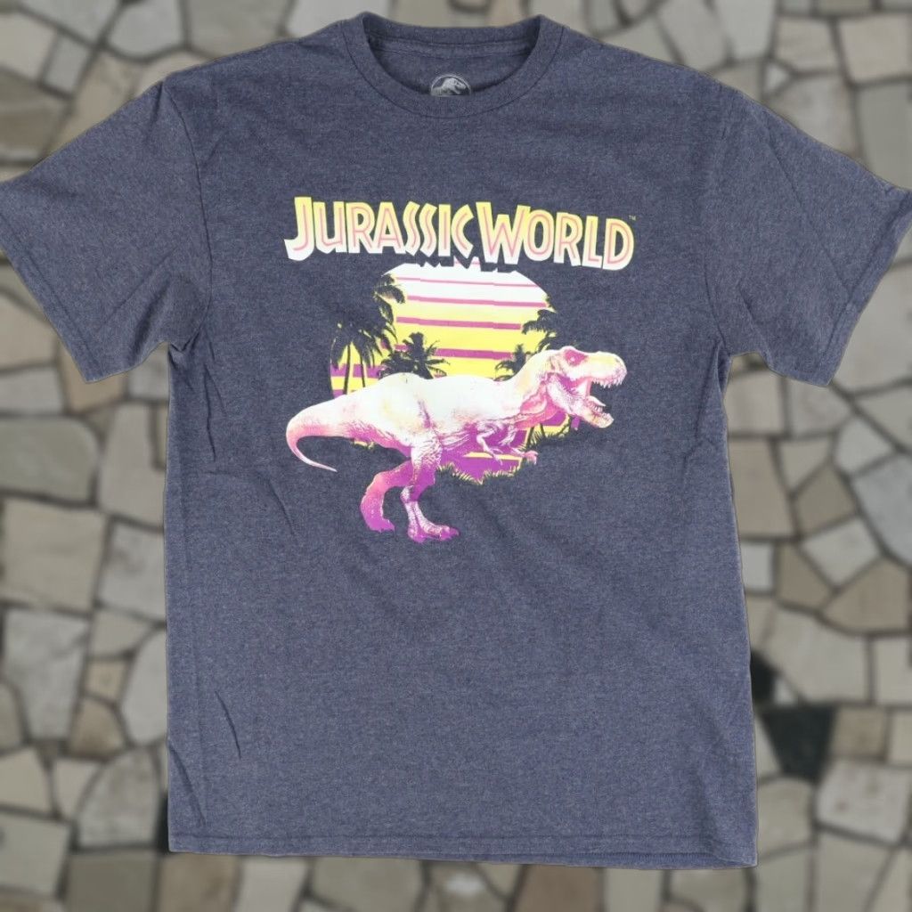Vintage Jurassic World Infrared T-Rex Solid T-Shirt Gray Men's M Size US M / EU 48-50 / 2 - 1 Thumbnail