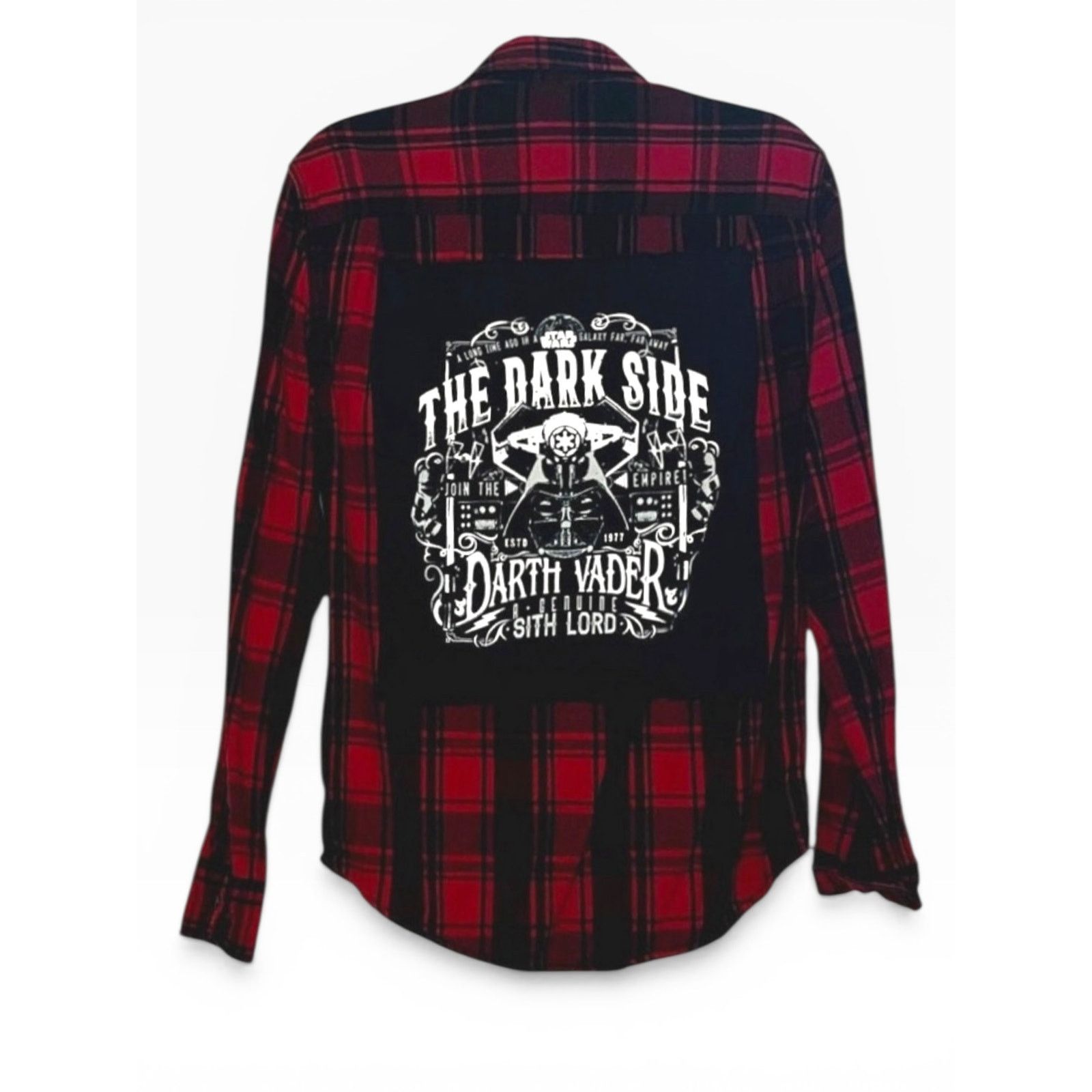 Other Upcycled Darth Vader Dark Side Red Plaid Flannel Shirt Small Size US L / EU 52-54 / 3 - 2 Thumbnail
