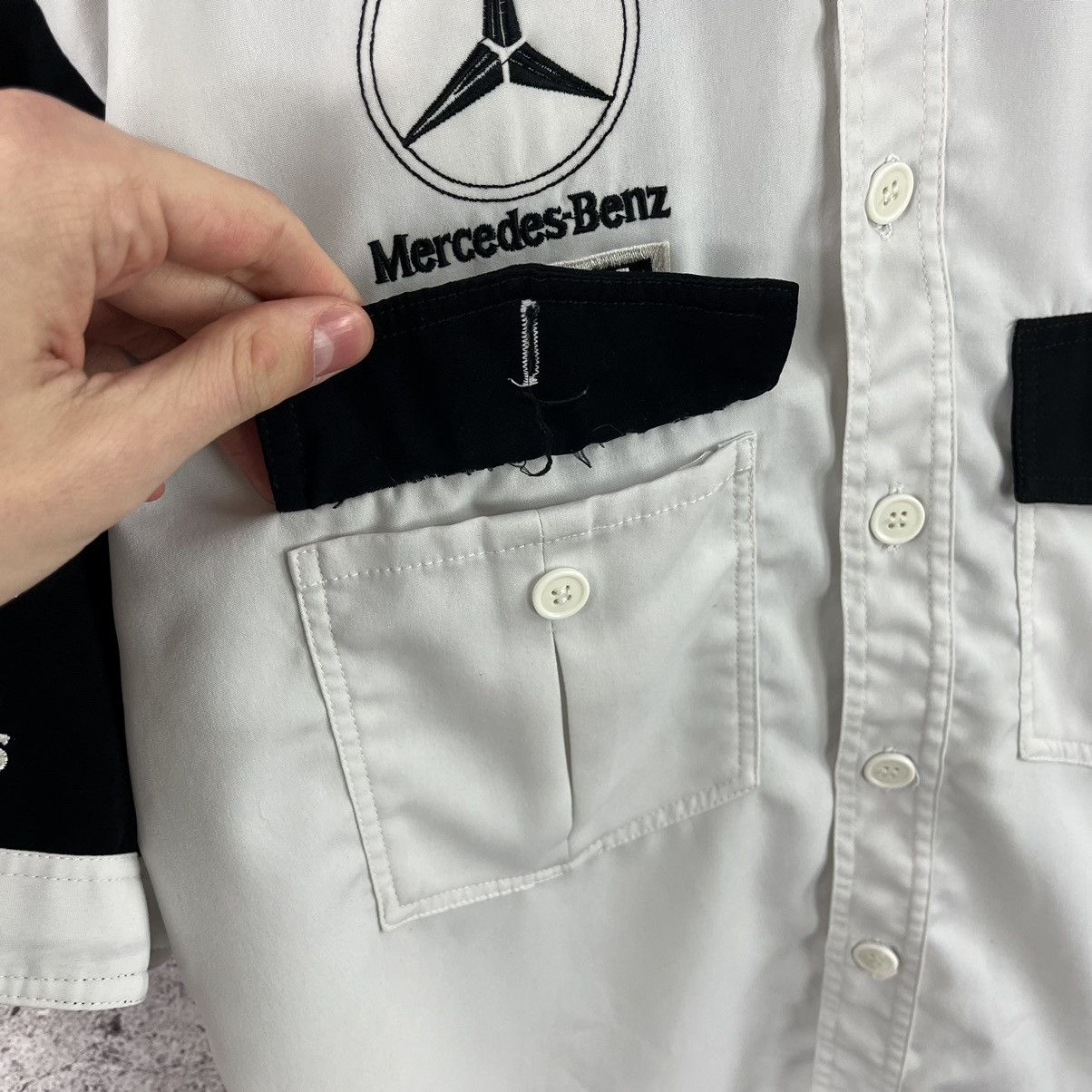 Mercedes-Benz Mercedes Benz Mobil 1 West Short Shirt Collared Size L Size US L / EU 52-54 / 3 - 7 Thumbnail