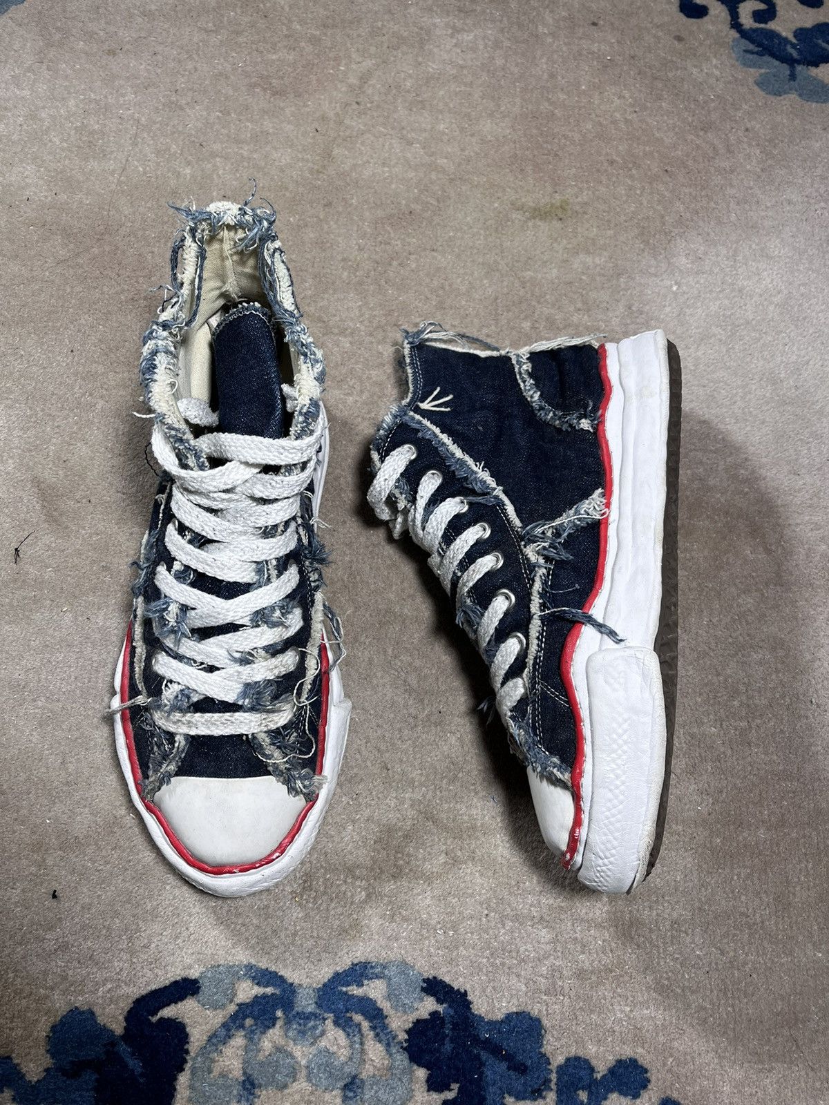 Maison MIHARA YASUHIRO × Nigel Cabourn Mihara Yasuhiro x Nigel Cabourne Hank Hi Top Denim Sneaker Size US 9.5 / EU 42-43 - 2 Thumbnail