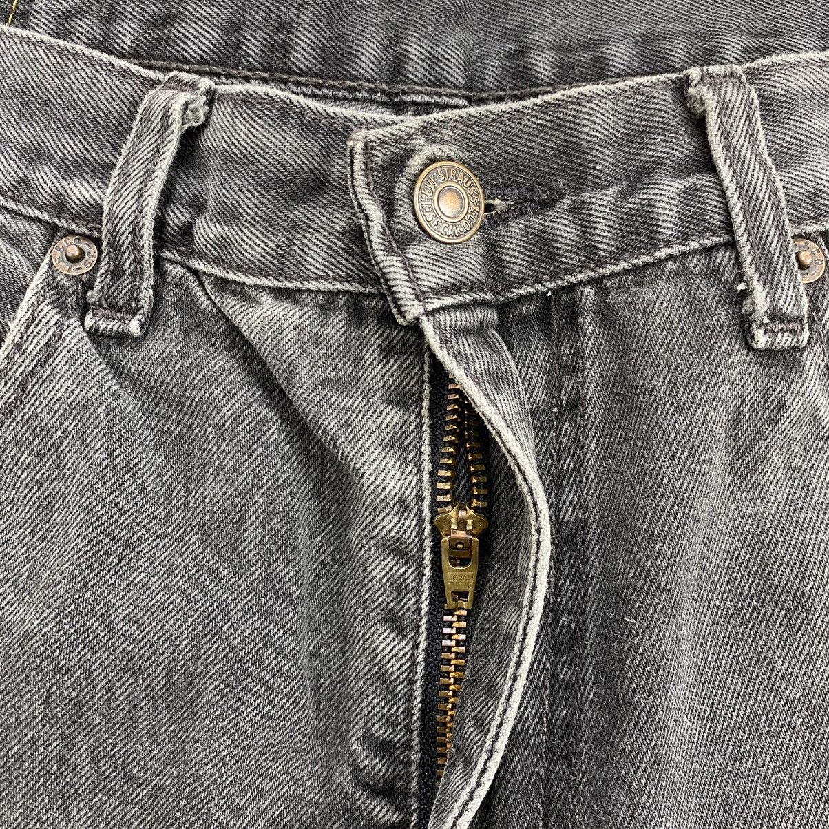 Levi's Vintage Clothing 1990s Vintage Levis 512 36x34 Black Faded Baggy Jeans Size US 35 - 4 Thumbnail