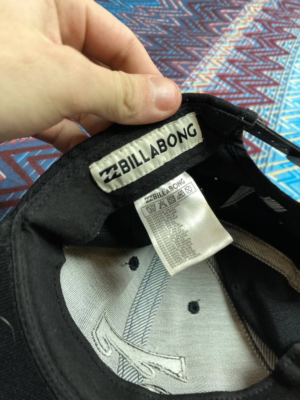 Billabong Hats black Vintage big logo Bilabong Cap Y2K streetwear Size ONE SIZE - 2 Thumbnail