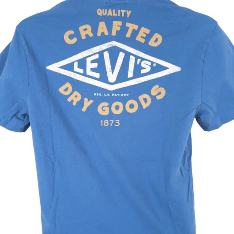 Levi's VINTAGE Levis T Shirt Mens Size Medium Blue Levi Strauss And Company Pocket Tee Size US M / EU 48-50 / 2 - 2 Thumbnail