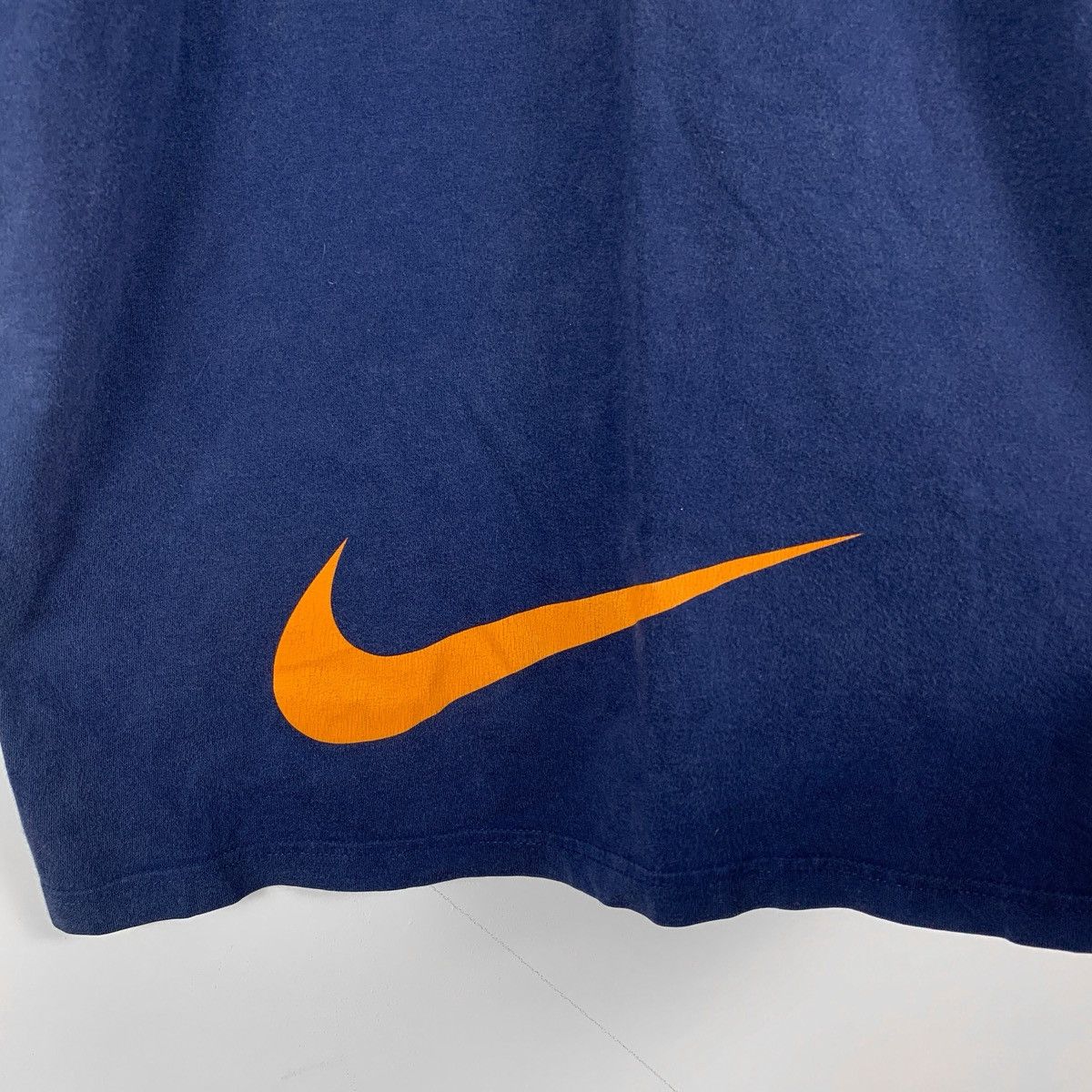 Nike × Vintage Vintage Nike Center Swoosh T-Shirt Blue Size US S / EU 44-46 / 1 - 4 Thumbnail