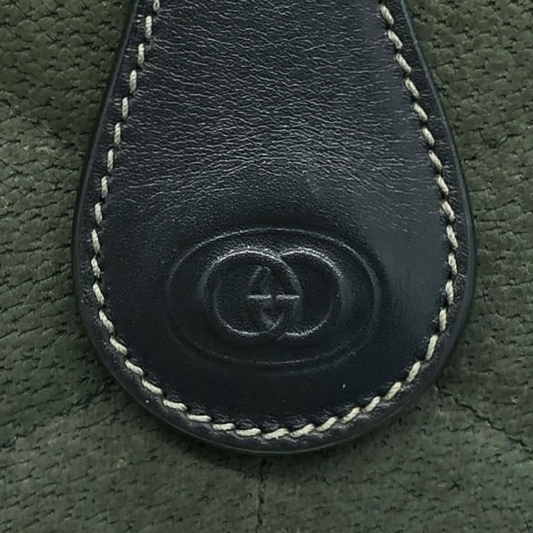 Gucci Gucci Green Suede Leather Bucket Crossbody Bag Gold Hardware Size ONE SIZE - 12 Thumbnail