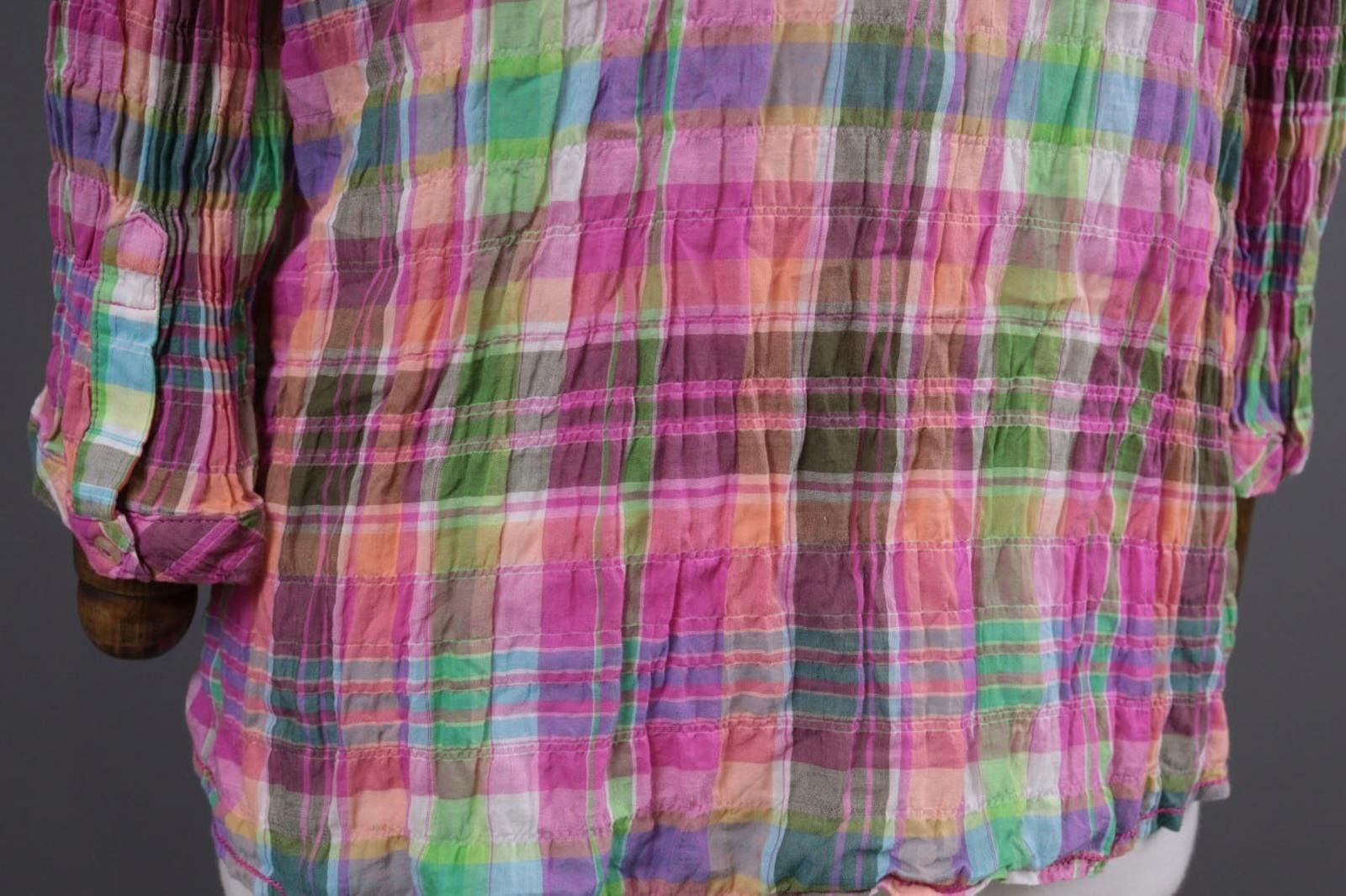 Designer Emily Van Den Bergh Multicolor Henley Check Shirt Size 46 Size M / US 6-8 / IT 42-44 - 11 Thumbnail