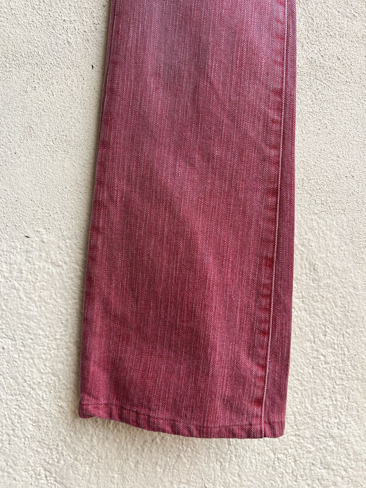 semanticdesign Vintage Semantic Design Sensation Fade Red Denim Flare Jeans Size US 29 - 11 Thumbnail