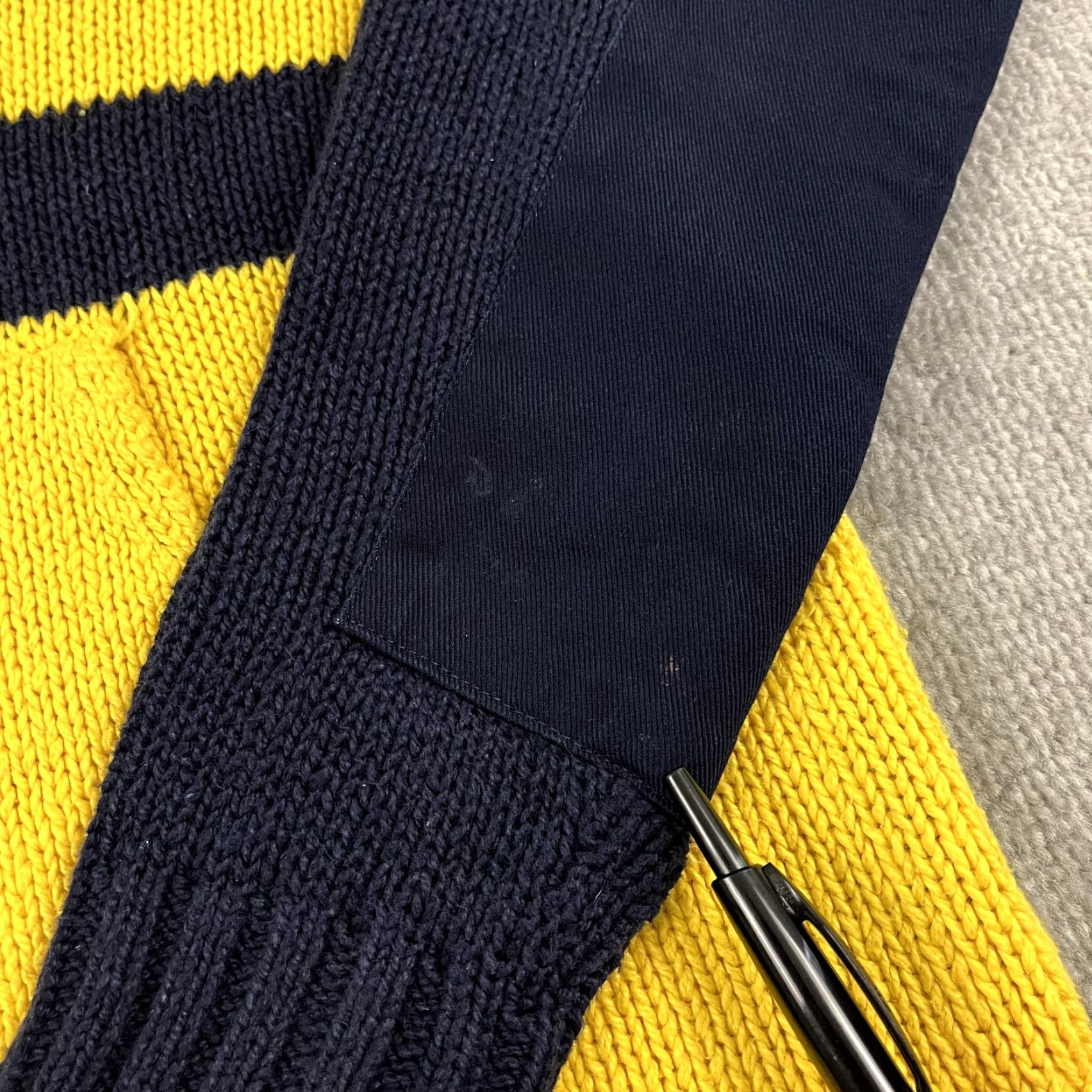 Polo Ralph Lauren POLO RALPH LAUREN Sweater Nautical Mens Medium Blue Yellow Linen Cotton Shawl Size US M / EU 48-50 / 2 - 5 Thumbnail