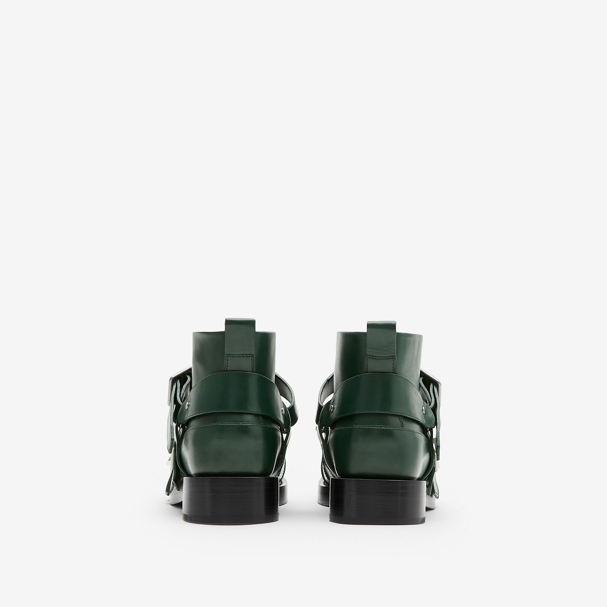 Burberry o1w1db10125 Leather Strap Boots in Green Size US 11.5 / EU 44-45 - 2 Thumbnail
