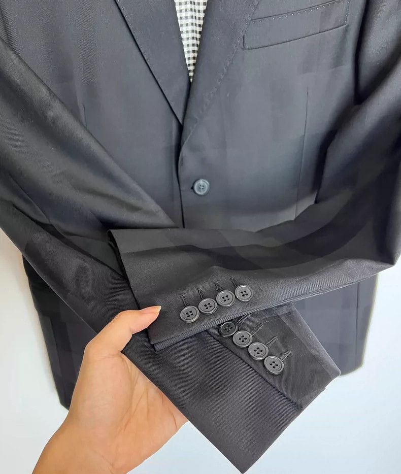 Givenchy Givenchy Givenchy Black Check Pattern Suit Jacket -2507 Size US L / EU 52-54 / 3 - 4 Thumbnail