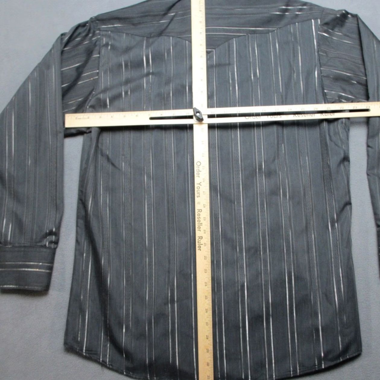 Vintage VINTAGE Panhandle Slim Shirt Mens XL Gray Striped Western Pocket Snap Pearl 16.5X35 Regular Size US XL / EU 56 / 4 - 6 Thumbnail