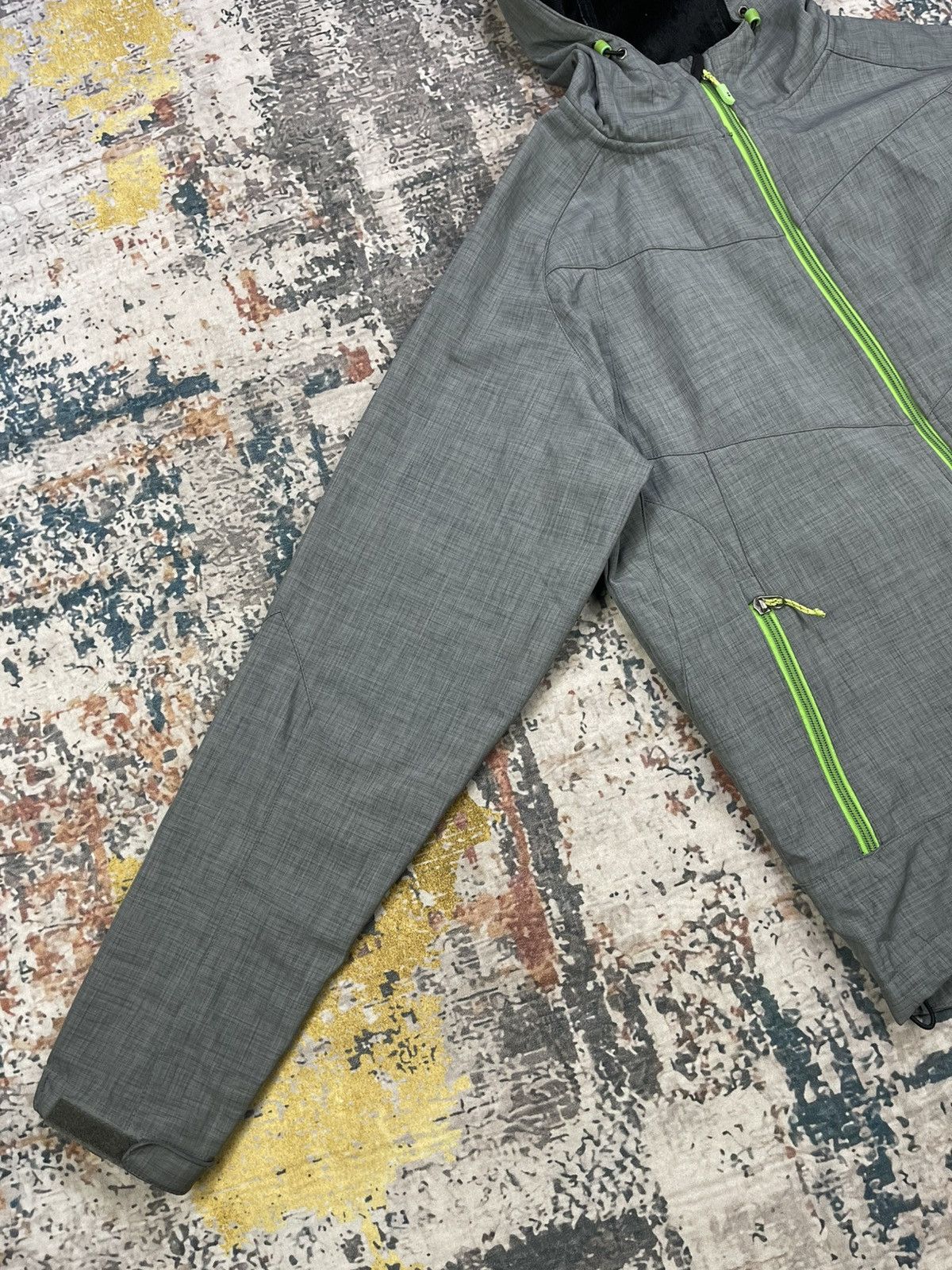 Japanese Brand Double Diamond Softshell Neon Grey Jacket Size US M / EU 48-50 / 2 - 6 Thumbnail