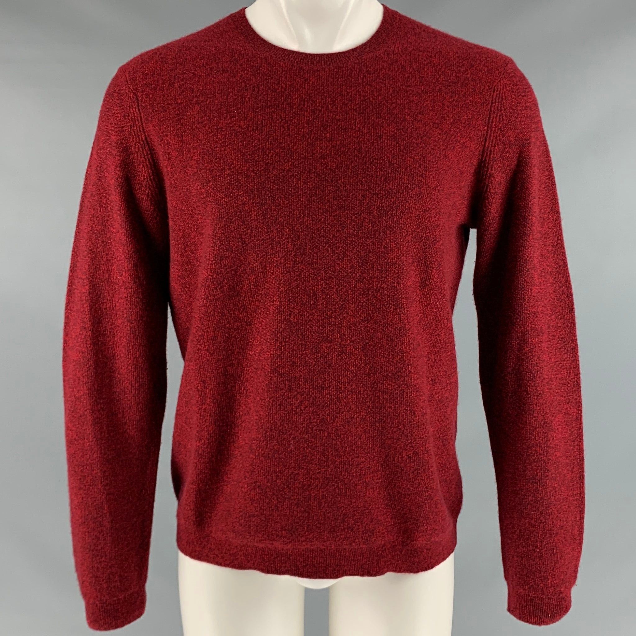 image of Theory Red Brown Cashmere Crewneck Pullover, Men's (Size Medium)