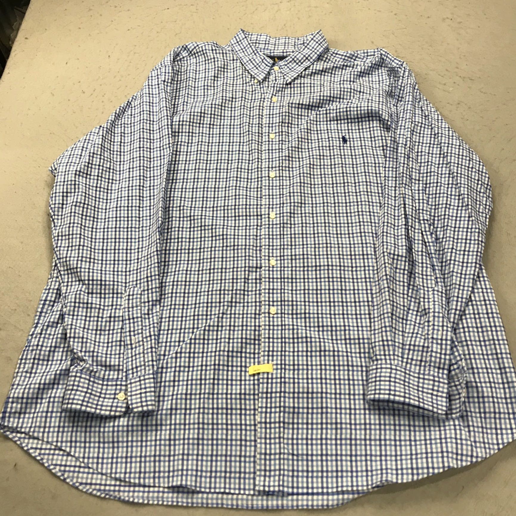 Ralph Lauren Ralph Lauren Shirt Mens 3XLT Tall Blue Check Performance Stretch Casual Button Up Shirt Size US XXL / EU 58 / 5 - 2 Thumbnail
