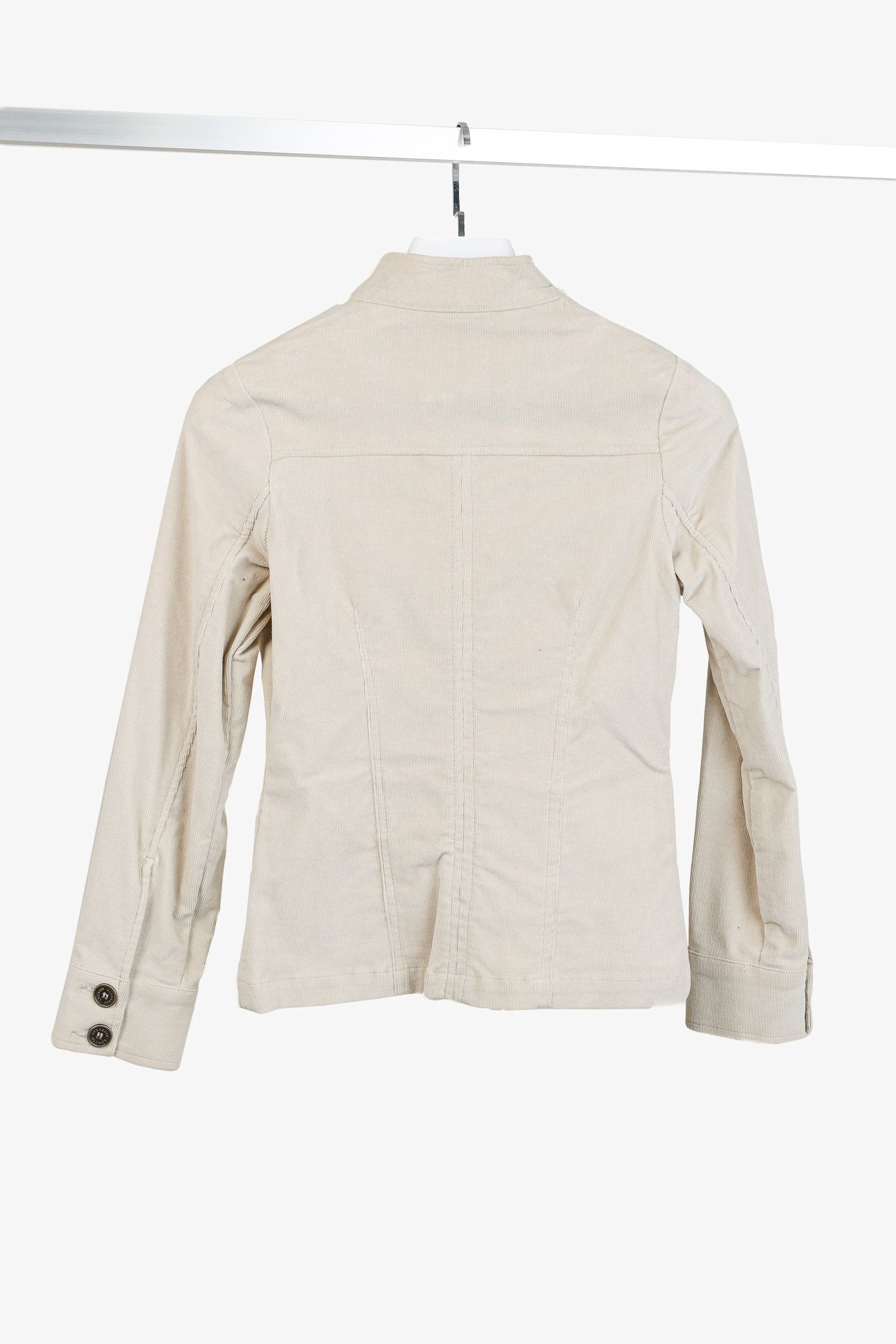 Burberry Burberry Beige Corduroy Buttoned Jacket Size XS / US 0-2 / IT 36-38 - 2 Thumbnail