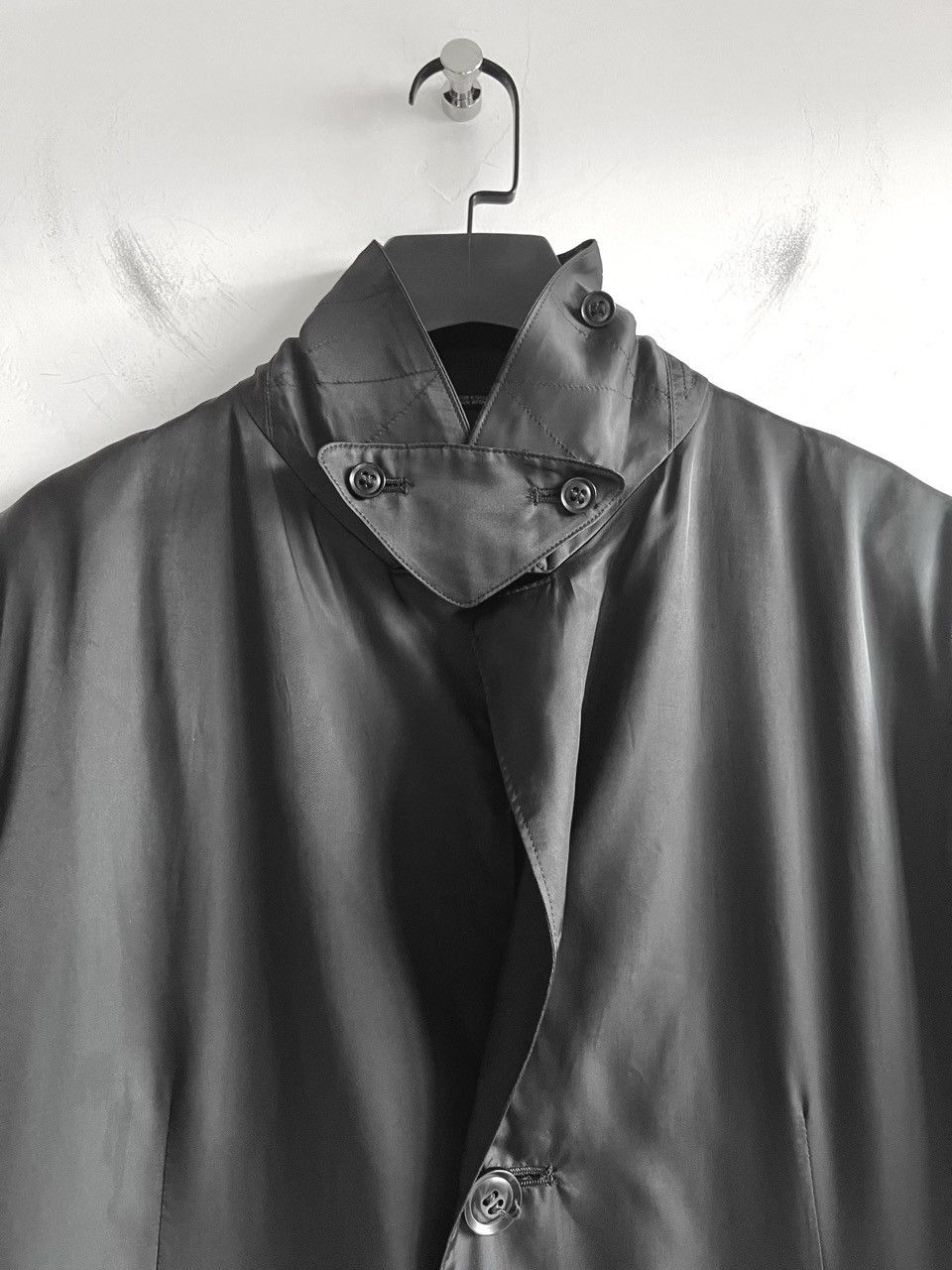 Yohji Yamamoto Yohji Yamamoto - Back Print Staff Long Jacket Coat black Size US S / EU 44-46 / 1 - 13 Thumbnail