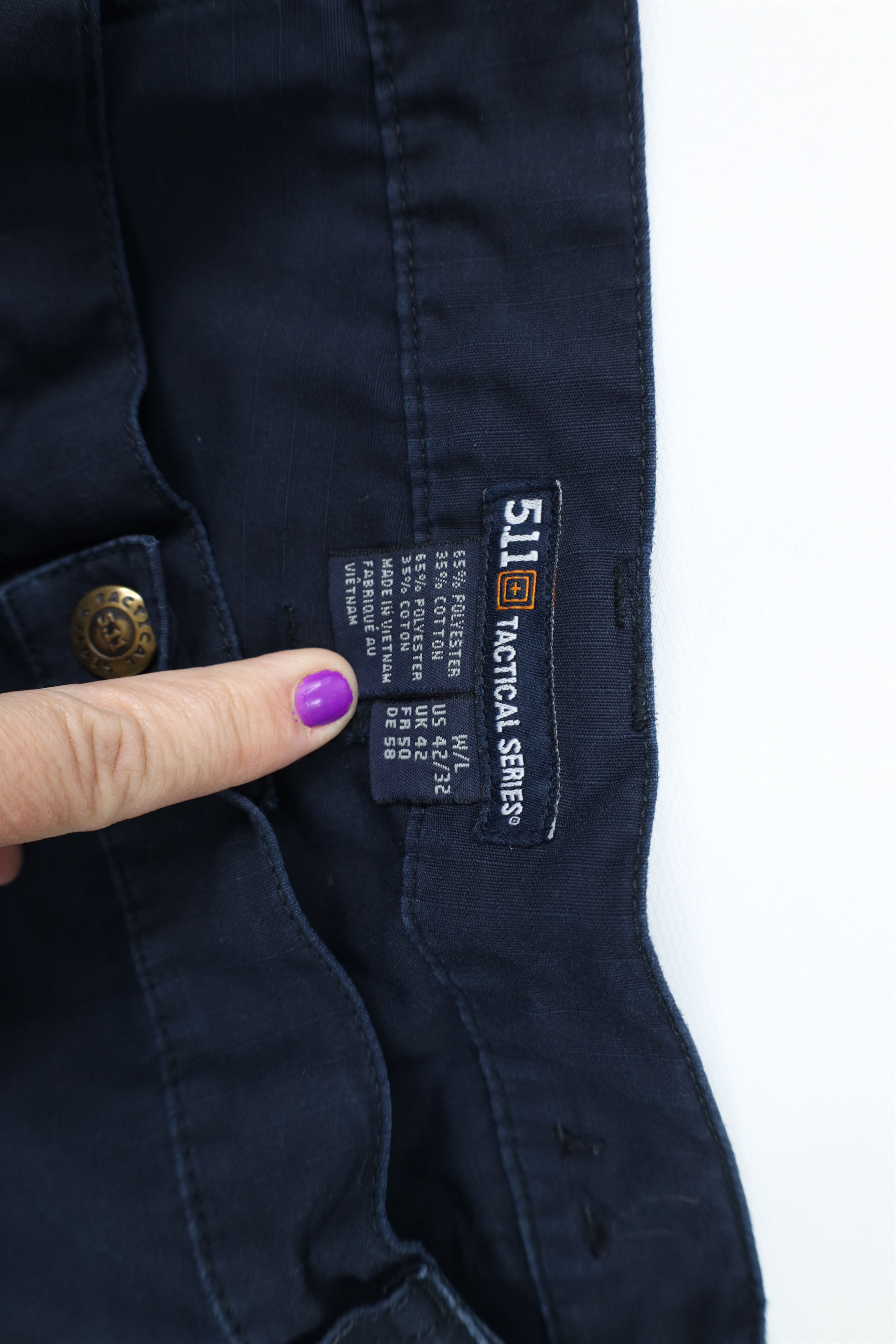 Vintage 5.11 Tactical Series Knee Ripstop Wide Leg Cargo Pants Size US 42 / EU 58 - 6 Thumbnail