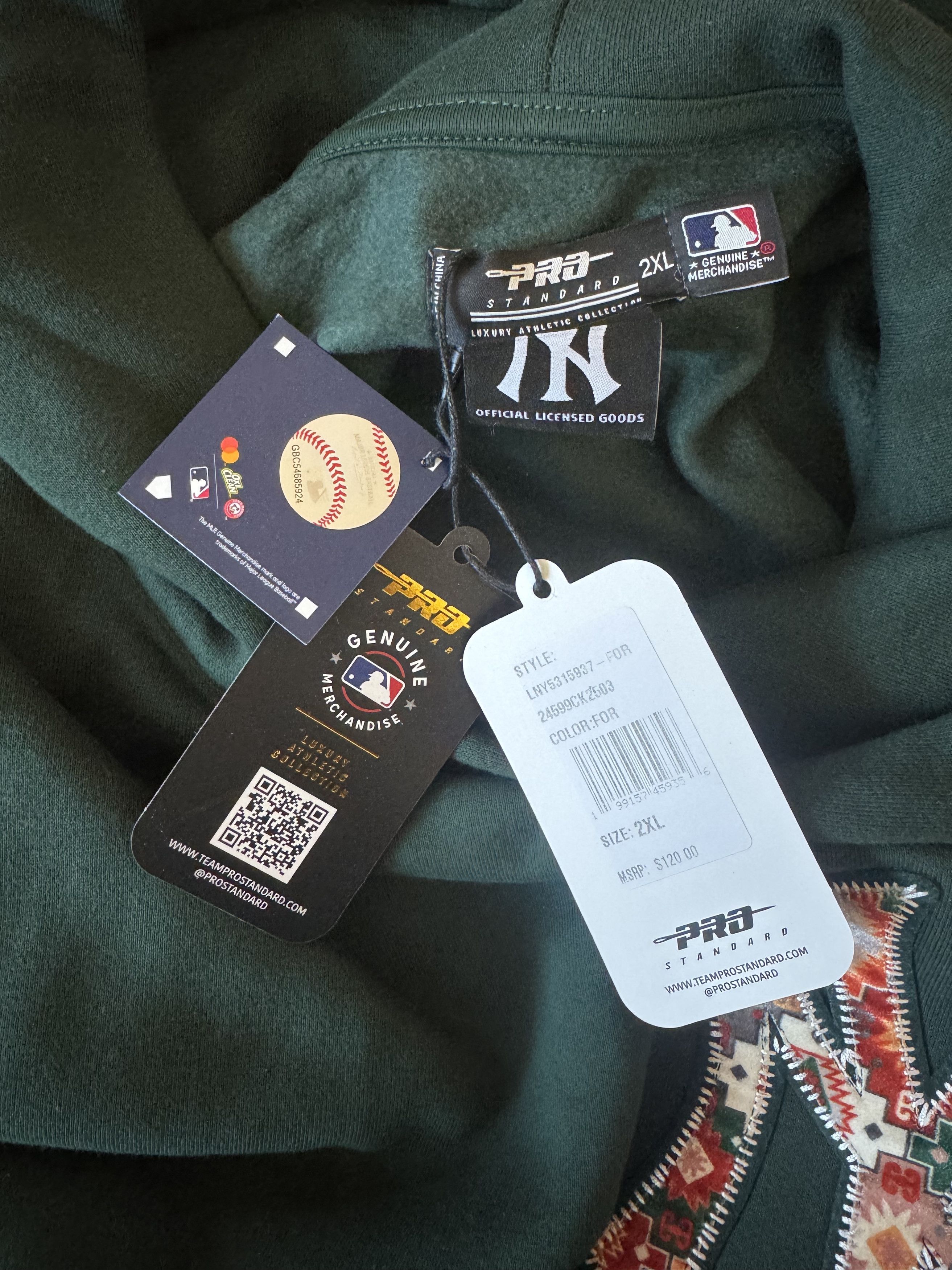 Pro Standard NWT Pro Standard New York Yankees Tapestry 2.0 Hoodie 2XL Size US XXL / EU 58 / 5 - 4 Thumbnail