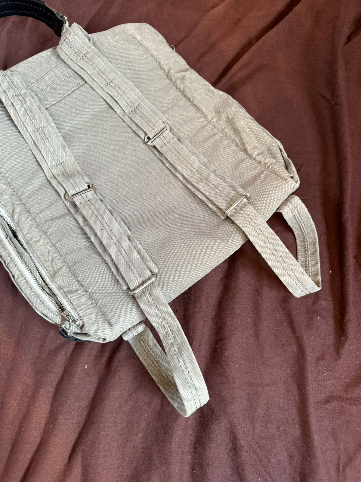 Japanese Brand × QWSTION QWSTION Bananatex laptop nylon/leather square backpack bag Size ONE SIZE - 9 Thumbnail