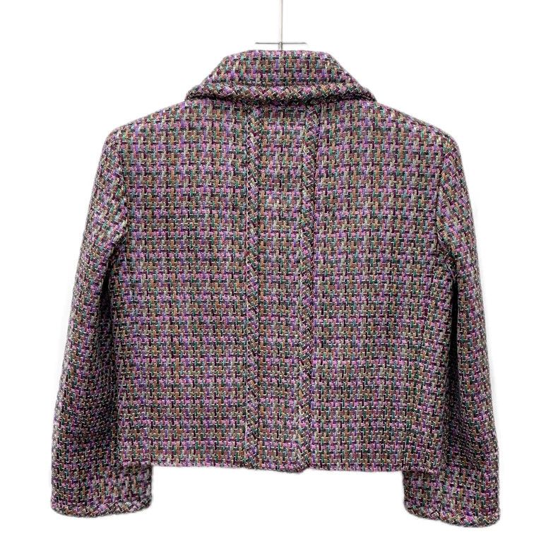 Chanel ChanelPurple lapel double-breasted long-sleeved knitted jac Size 4XL / US 24-26 - 2 Thumbnail