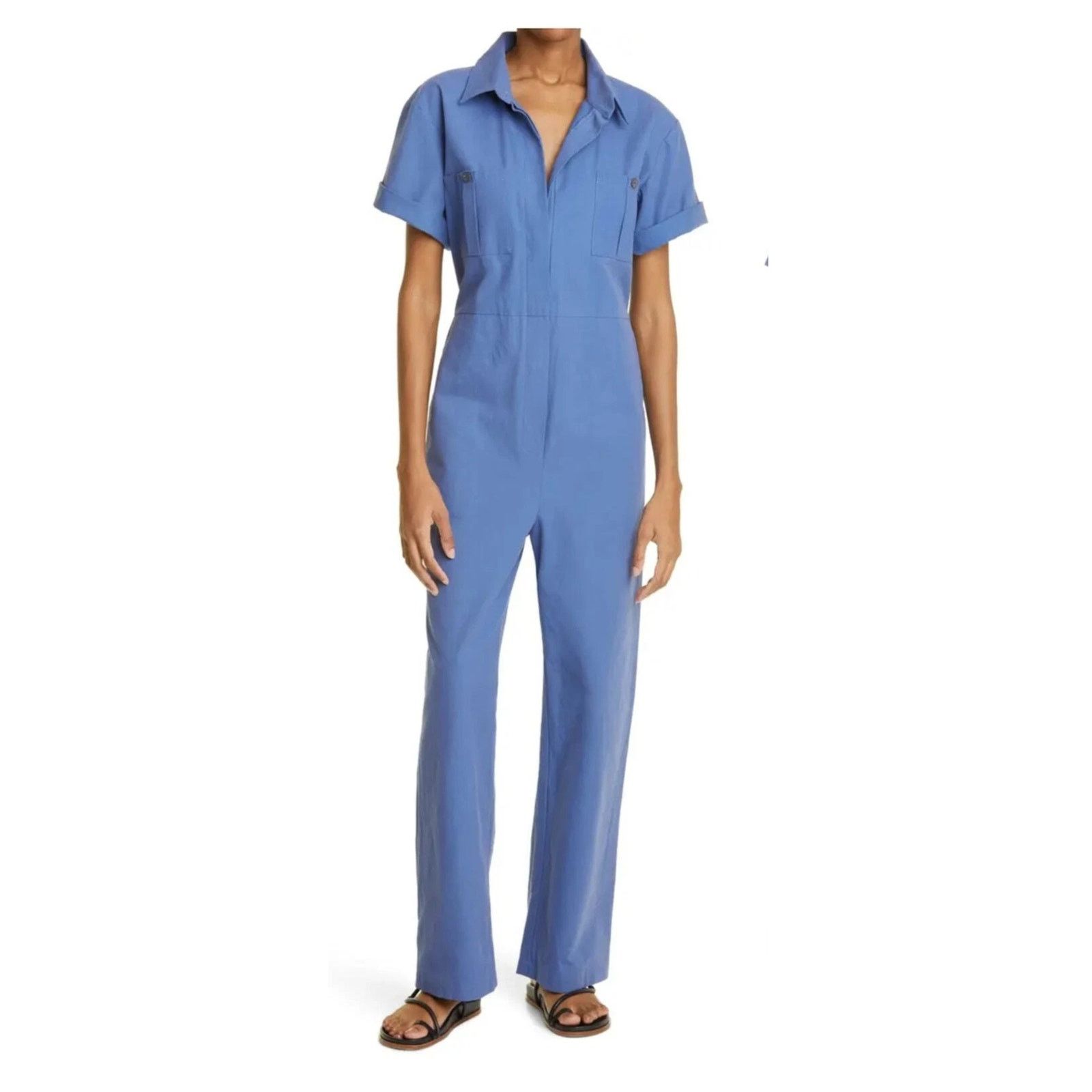 Mara Hoffman Mara Hoffman Kailyn Recycled Cotton Utility Jumpsuit Medium Size 30" / US 8 / IT 44 - 1 Thumbnail