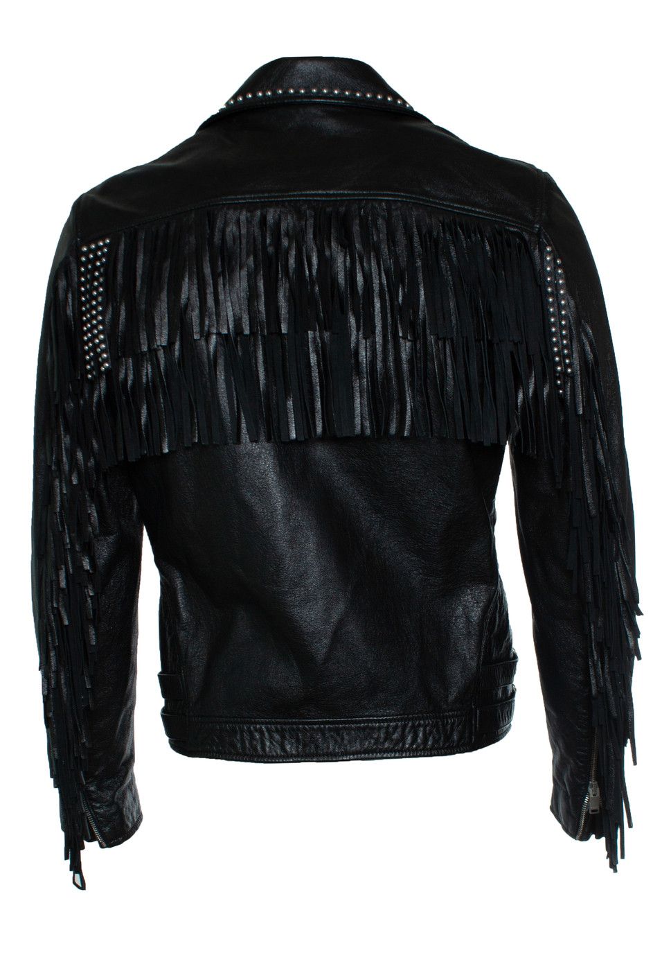 Saint Laurent Paris Saint Laurent, 2015 leather fringe jacket Size US L / EU 52-54 / 3 - 2 Thumbnail