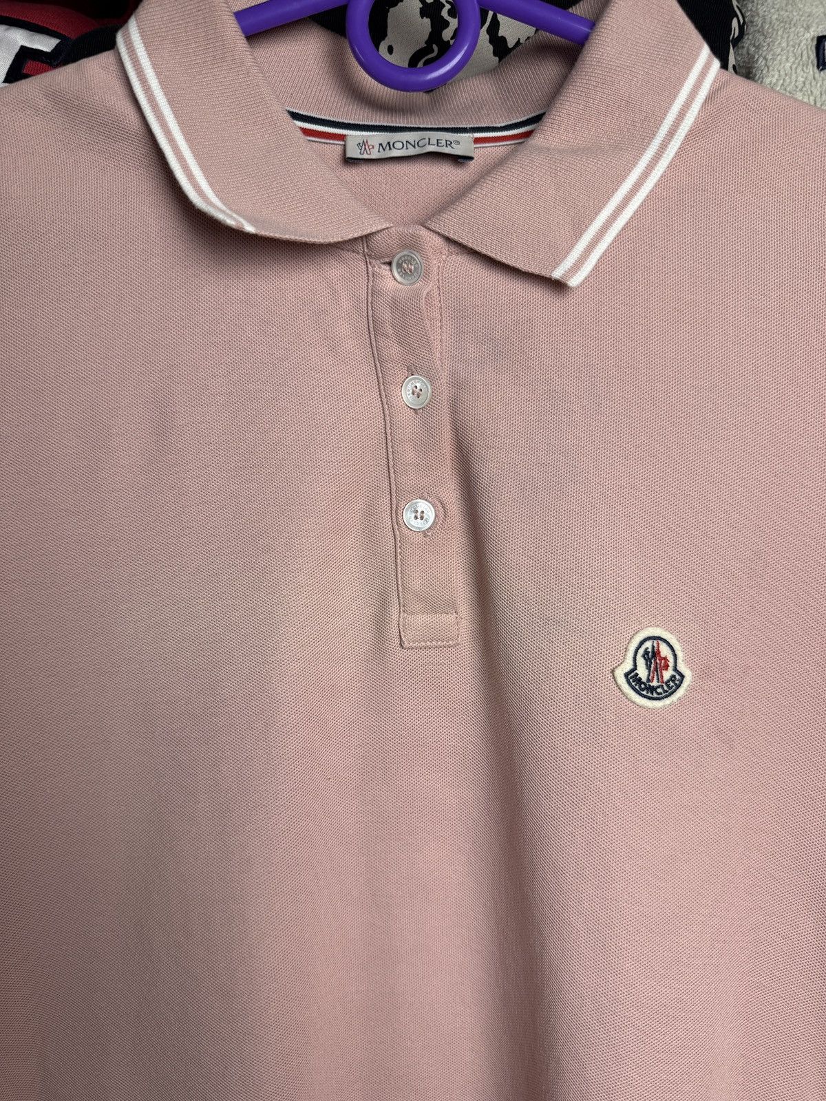 Designer Moncler Polo Tee t-shirt logo Very Rare Size M / US 6-8 / IT 42-44 - 4 Thumbnail