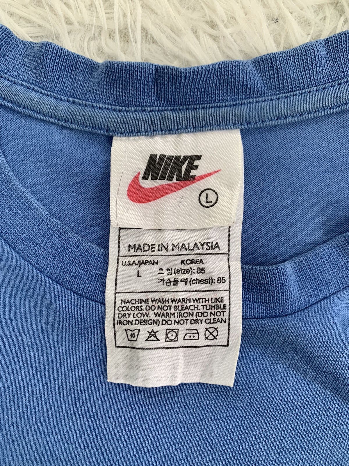 Nike × Vintage Vintage Nike Tee Big Logo Swoosh Size US L / EU 52-54 / 3 - 8 Thumbnail