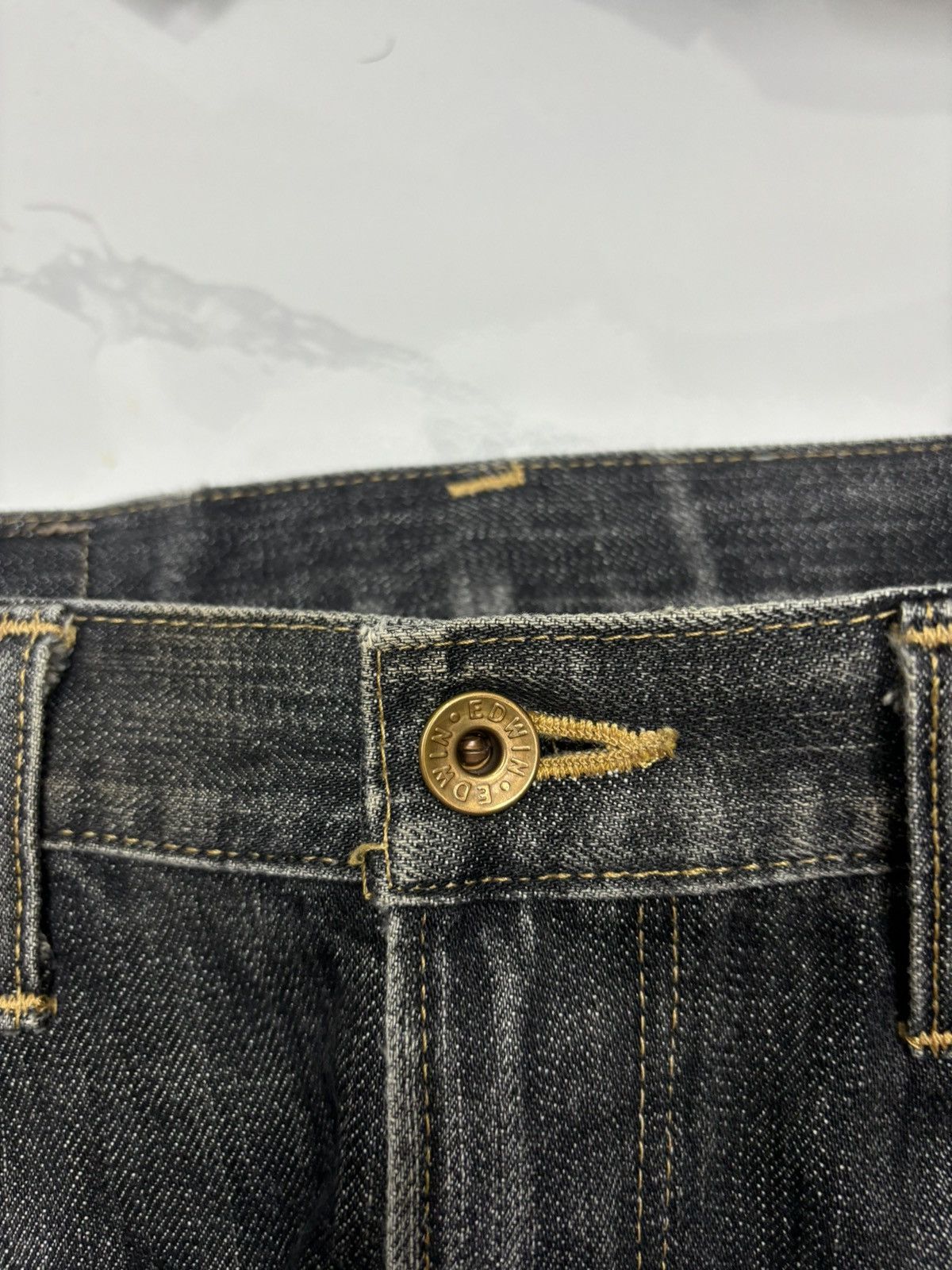 Edwin × Japanese Brand 🔥Vintage Edwin 505xx Selvedge Distressed Denim Jeans Size US 29 - 10 Thumbnail