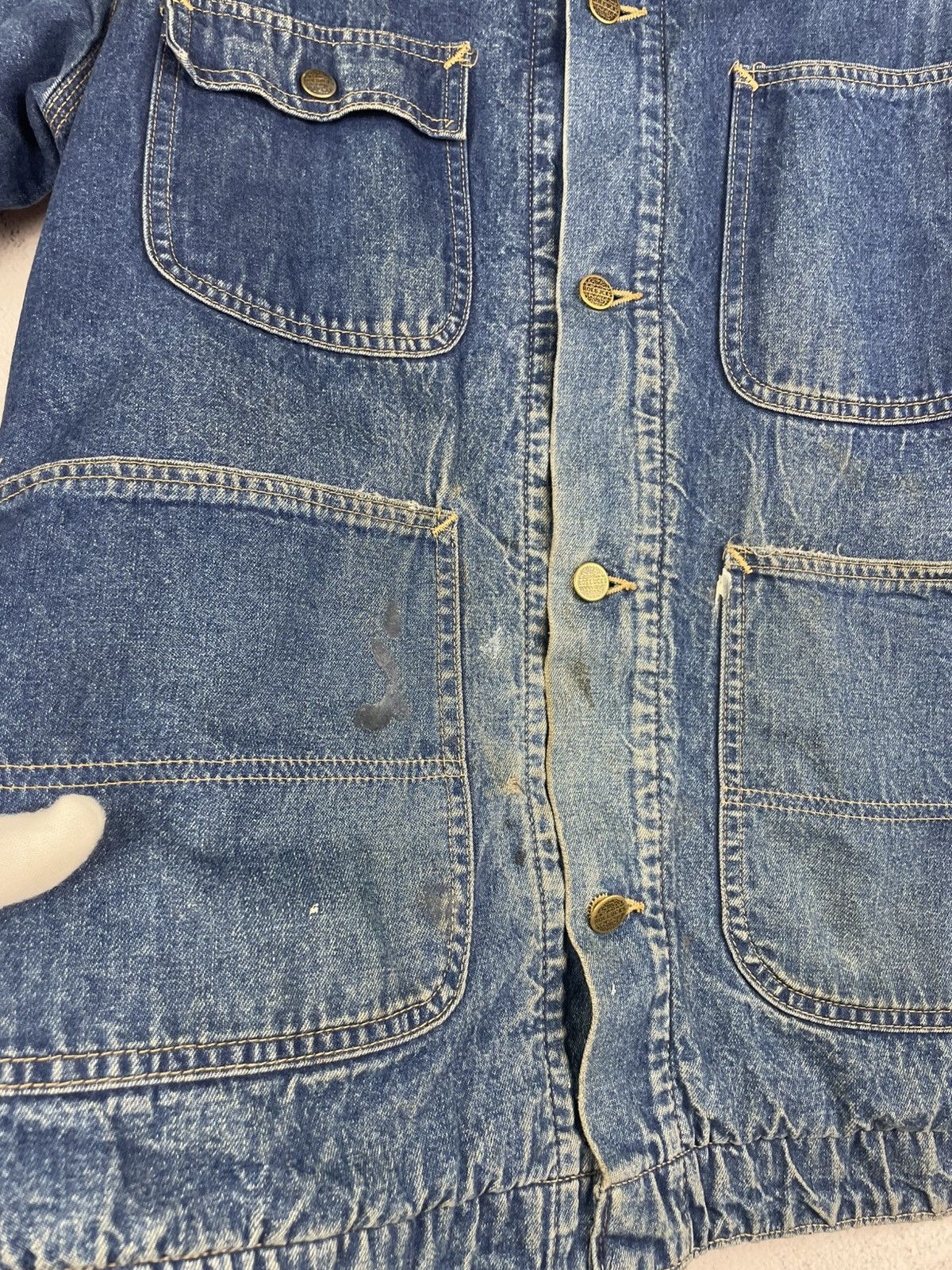 Sears Vintage 70s 80s Roebucks Denim Chore Jacket USA Corduroy Size US L / EU 52-54 / 3 - 11 Thumbnail