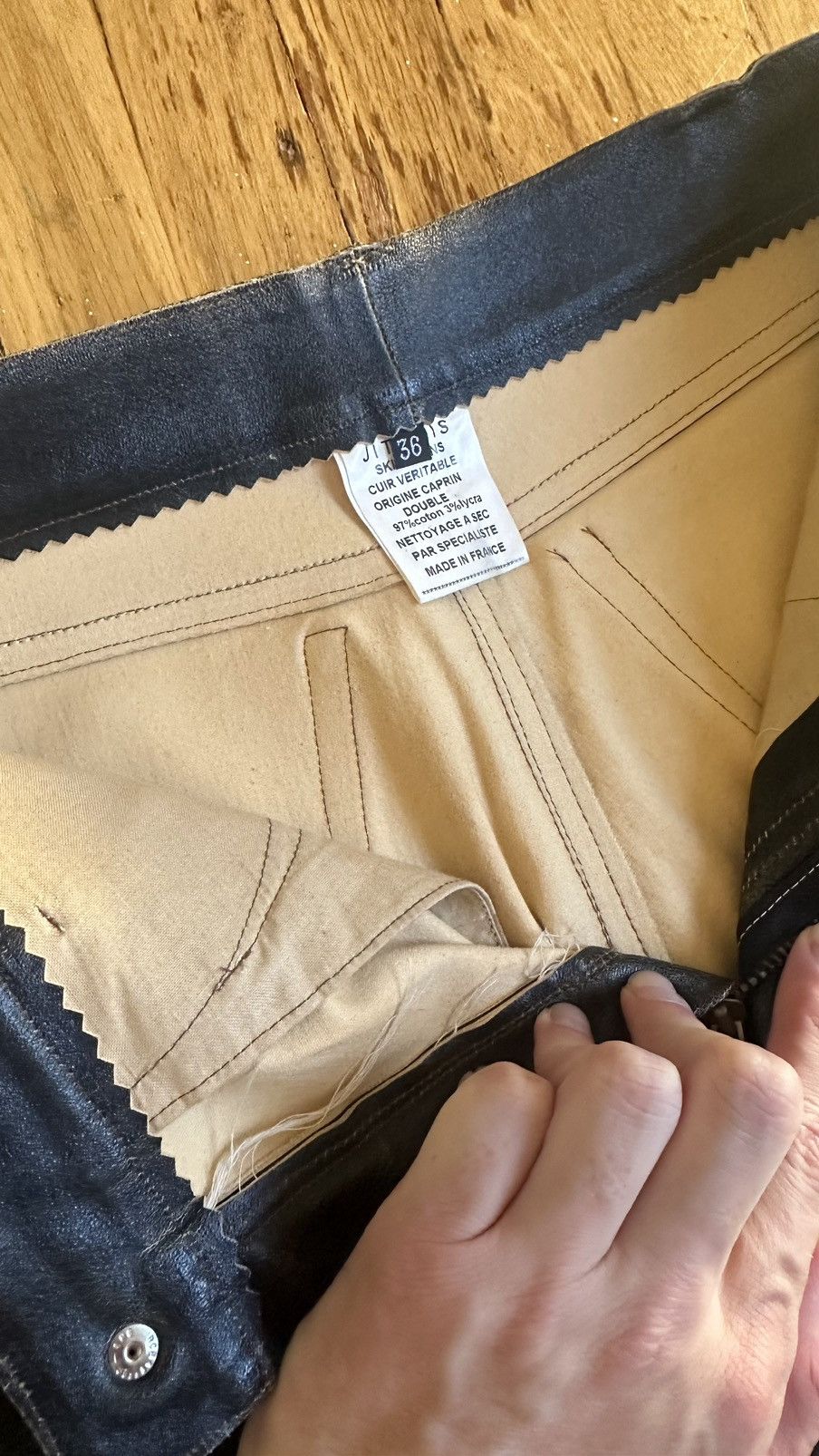 Jitrois Stretch Jitrois Leather Pants Size 26" / US 2 / IT 38 - 5 Thumbnail