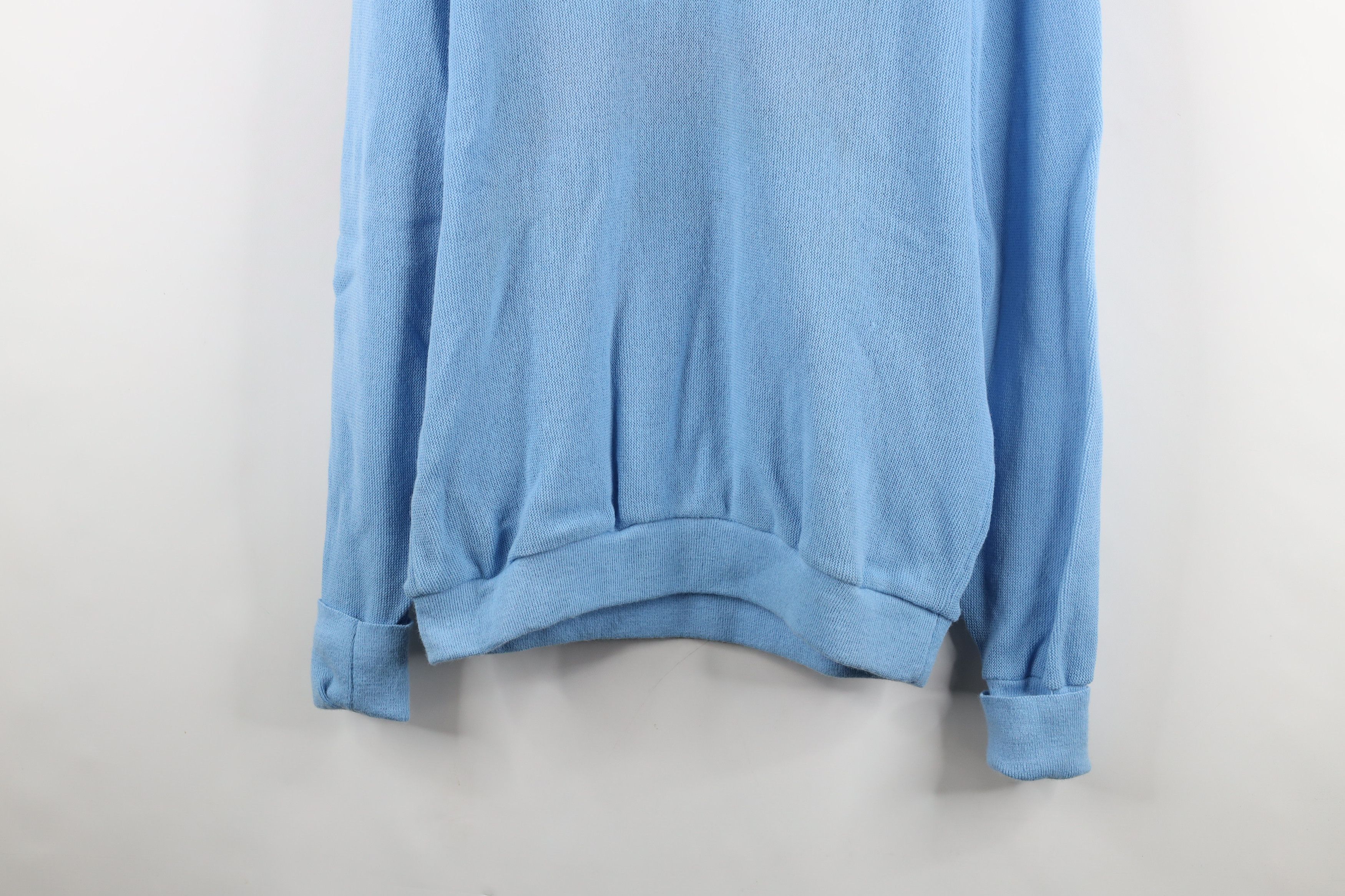 Vintage Vintage 70s Streetwear Knit V-Neck Sweater Carolina Blue USA Size US XL / EU 56 / 4 - 3 Thumbnail