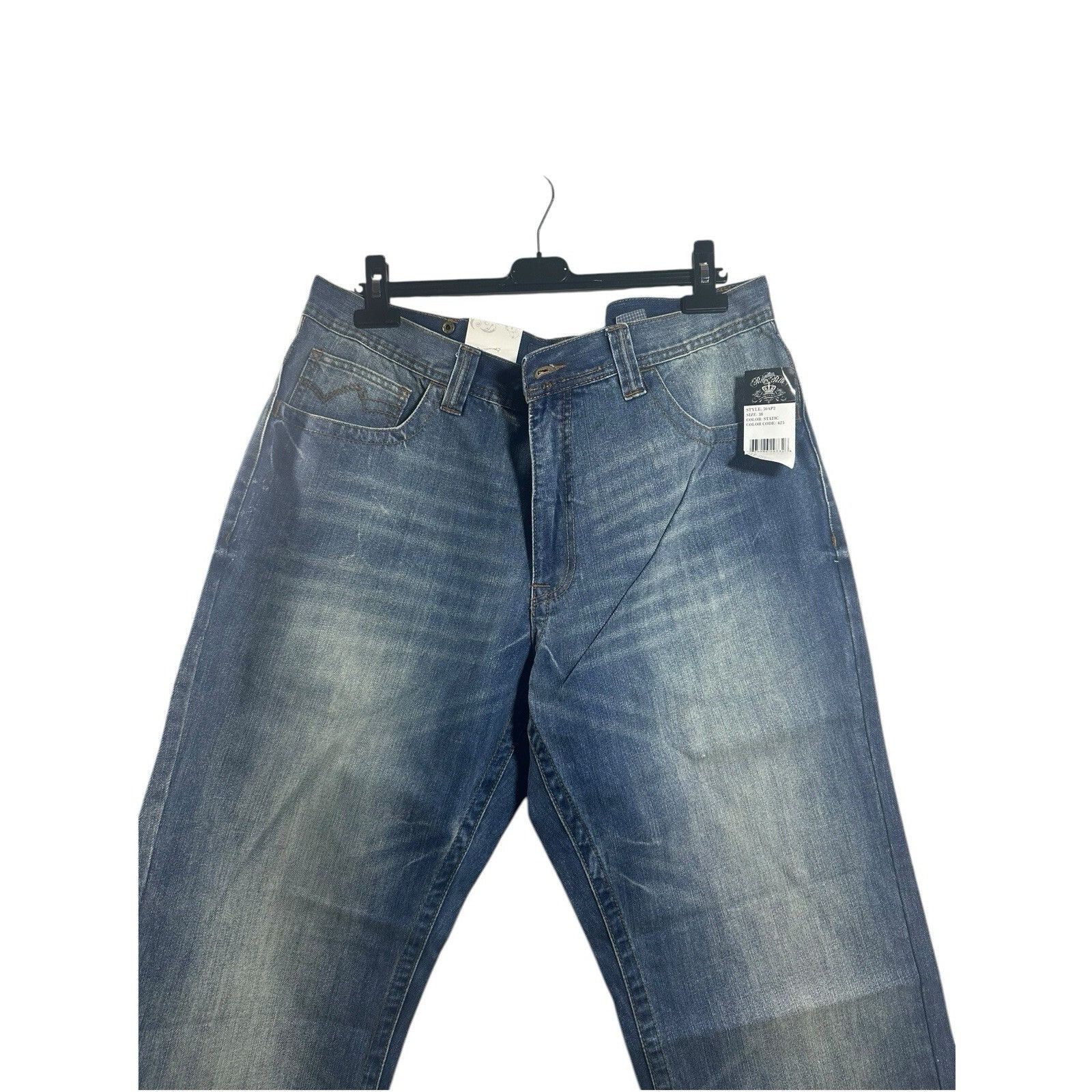 Pelle Pelle VTG Pelle Pelle Baggy Jeans Men's 38-34 Light Blue Hip Hop W Size US 38 / EU 54 - 2 Thumbnail