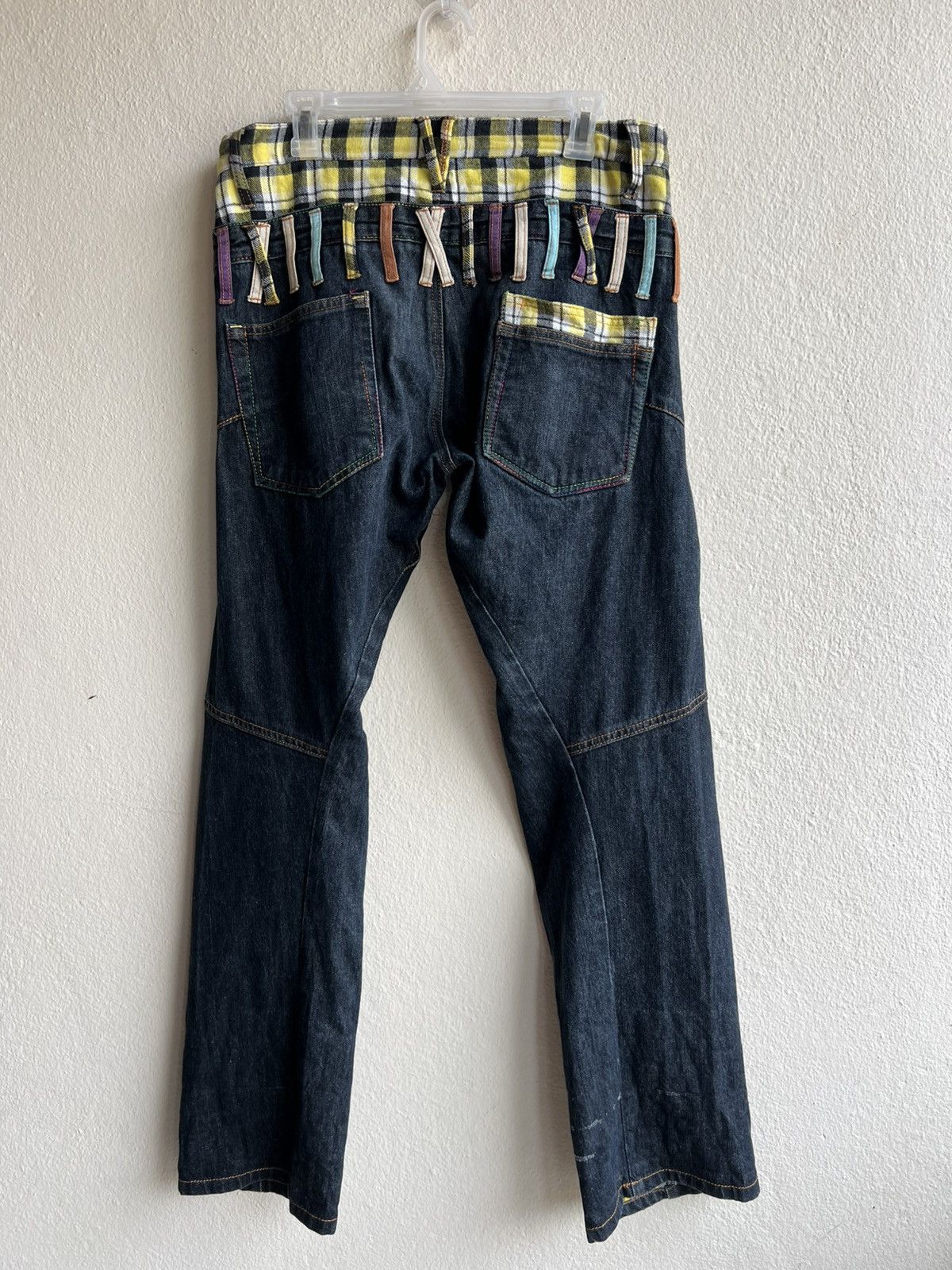 Vintage Double Waist Nylaus Clothing Japan Twisted Leg Denim Jeans Size US 31 - 21 Thumbnail