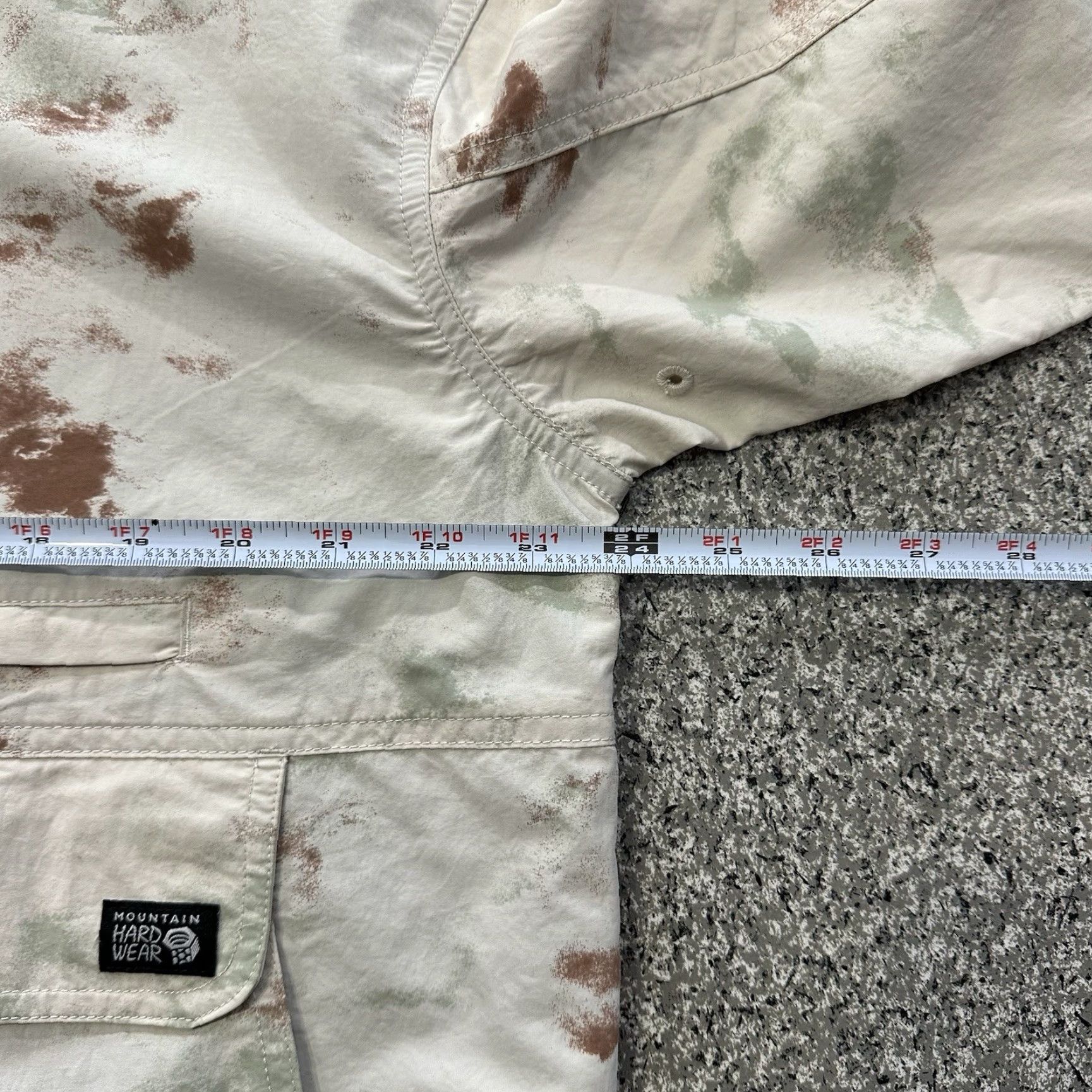 Mountain Hardwear Mountain Hardwear Stryder Jacket Womens L Full Zip Hooded Beige Camo UPF 50 Athletic Athleisure Size L / US 10 / IT 46 - 4 Thumbnail