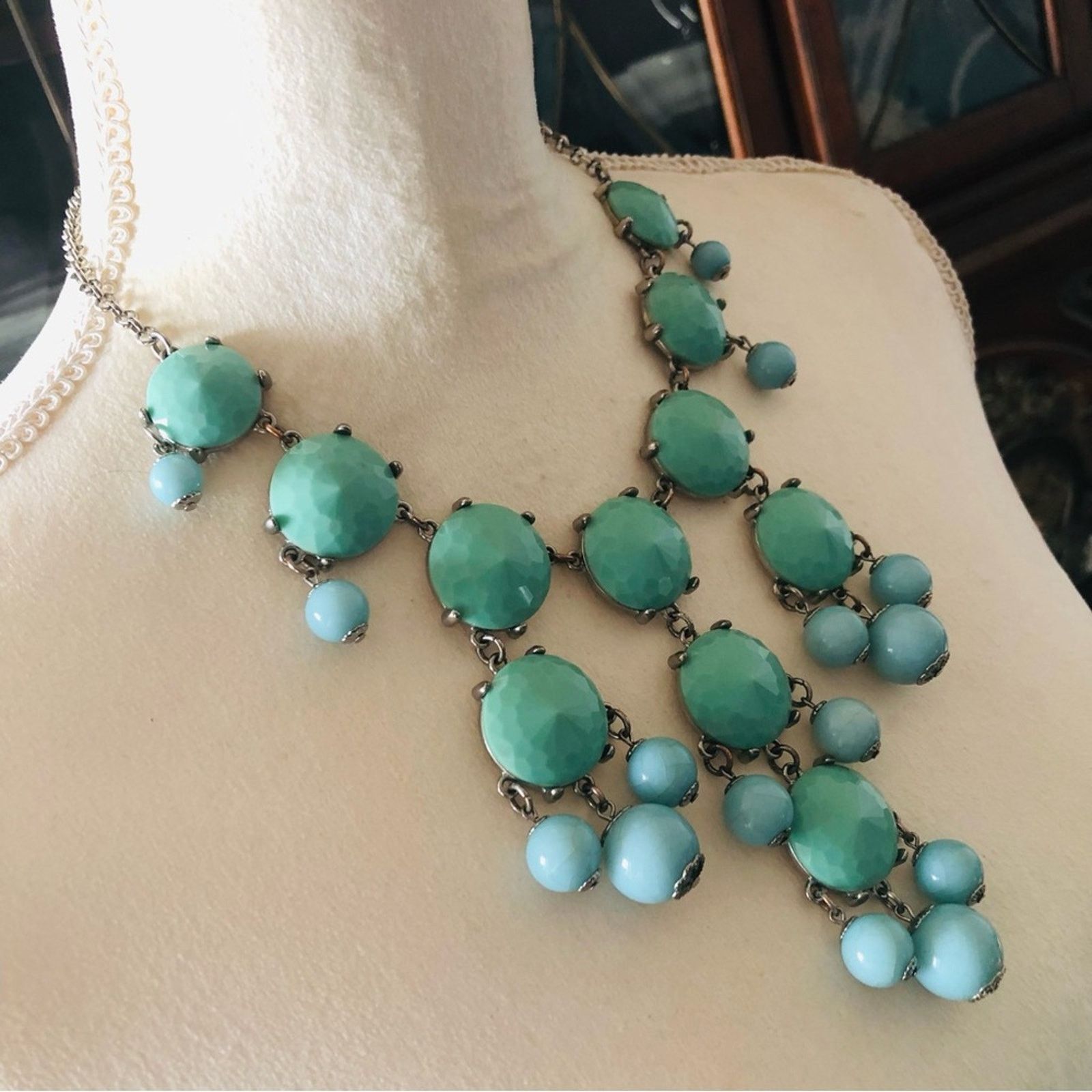 Jewelry Large heavy turquoise blue & green bold necklace Size ONE SIZE - 3 Thumbnail