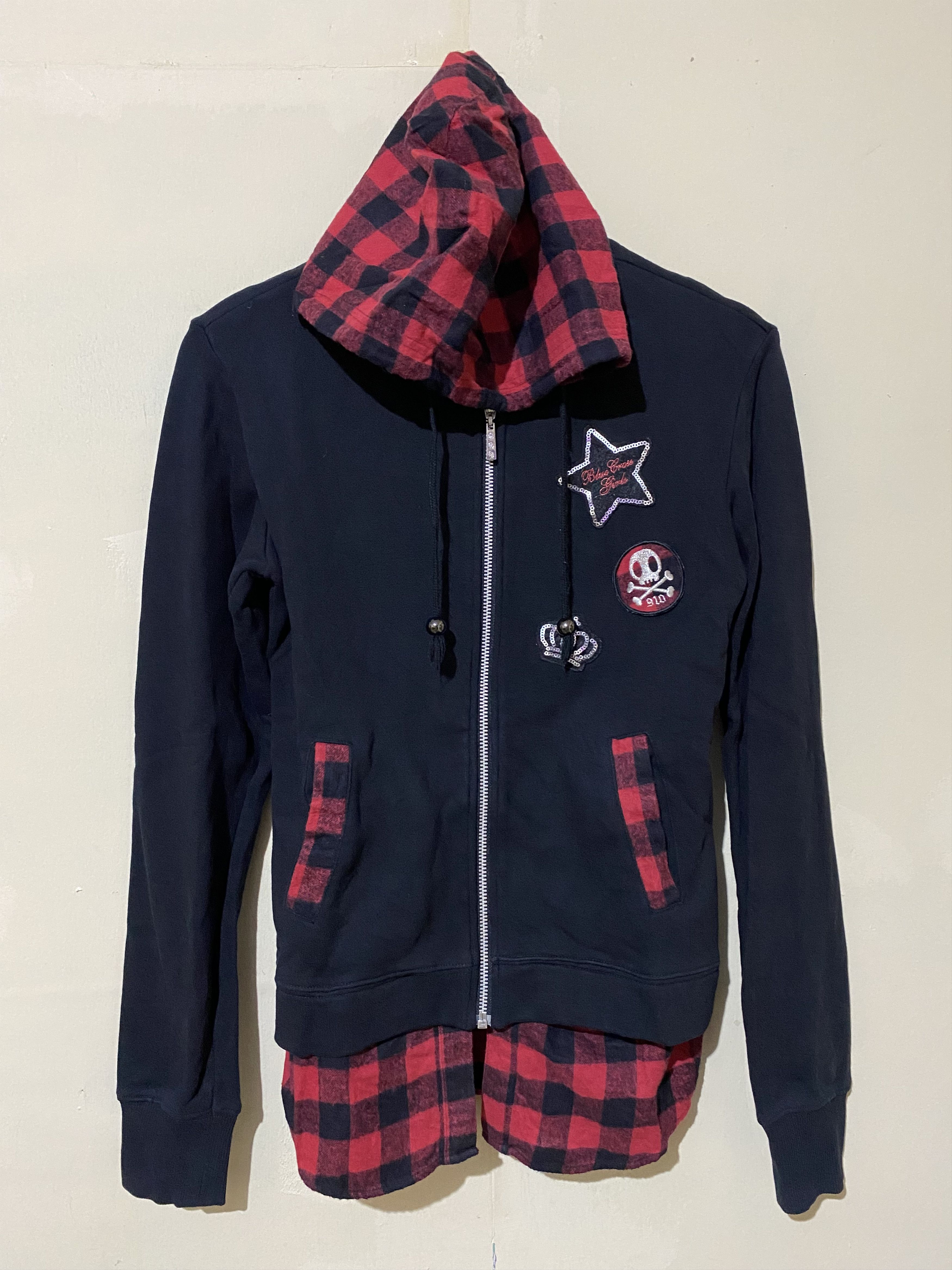 Japanese Brand Blue cross spicy label zip hoodie Size US L / EU 52-54 / 3 - 1 Thumbnail