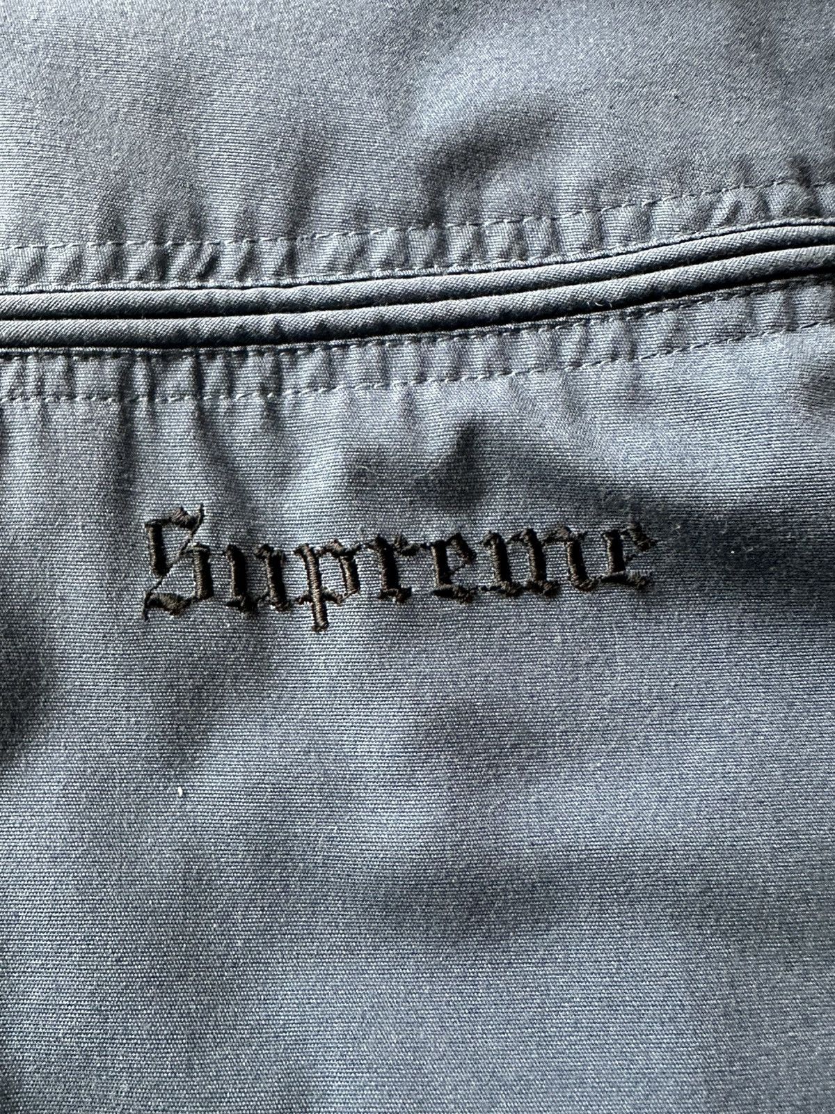 Supreme × Thrasher Supreme x Thrasher Skate And Destroy Blue Bomber Jacket (M) Size US M / EU 48-50 / 2 - 2 Thumbnail