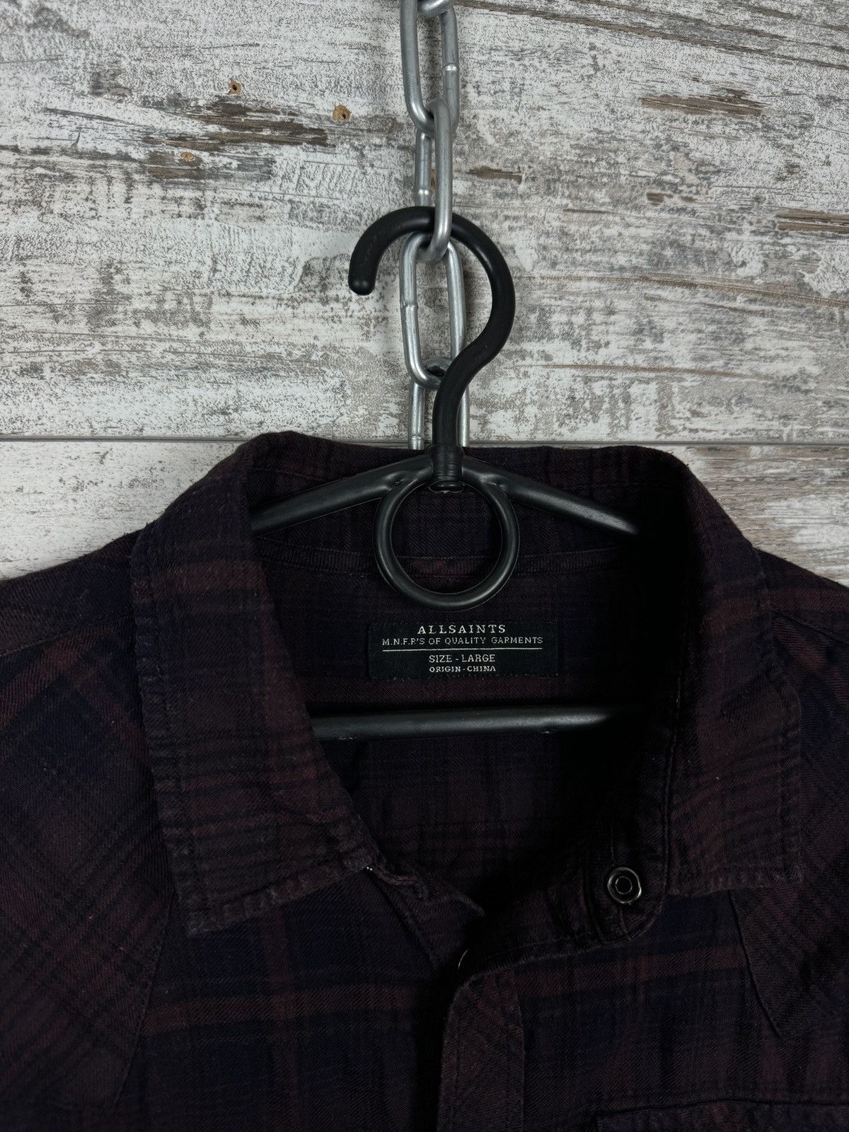 Allsaints Mens Vintage Allsaints Wolfson ls shirt button up luxury Size US L / EU 52-54 / 3 - 2 Thumbnail